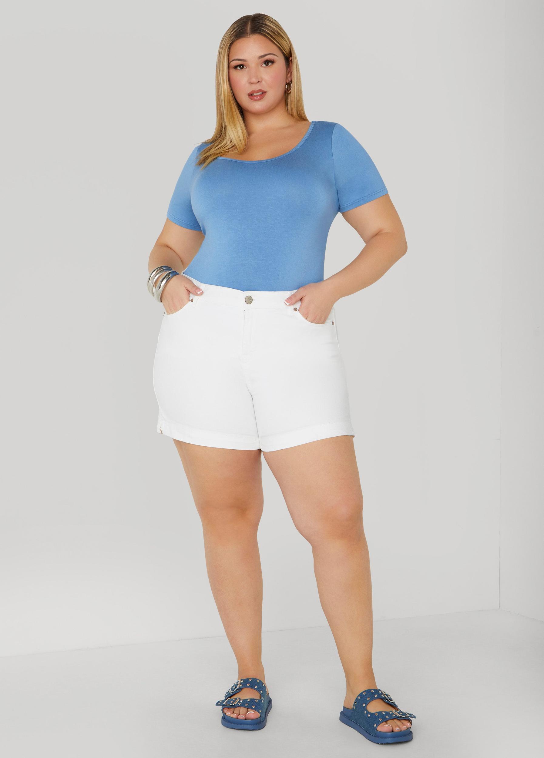 Plus Size Basic Scoop Neck Tee Ashley Stewart Product Image