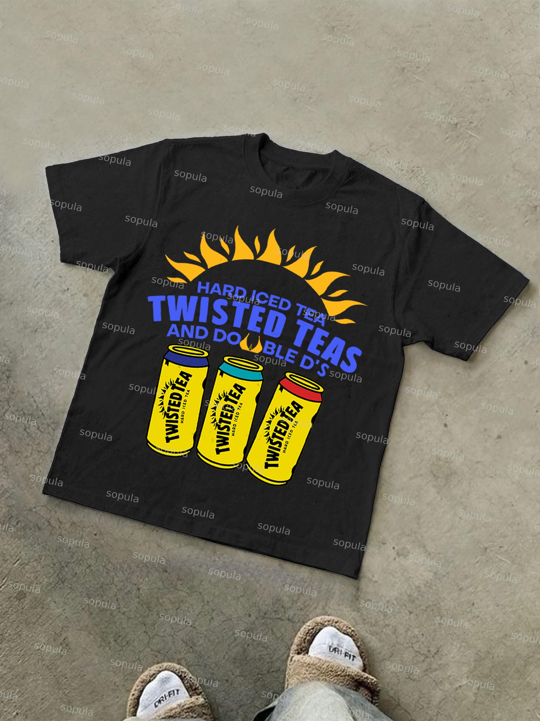 Twisted Teas And Double D's Print Cotton T-shirt Product Image
