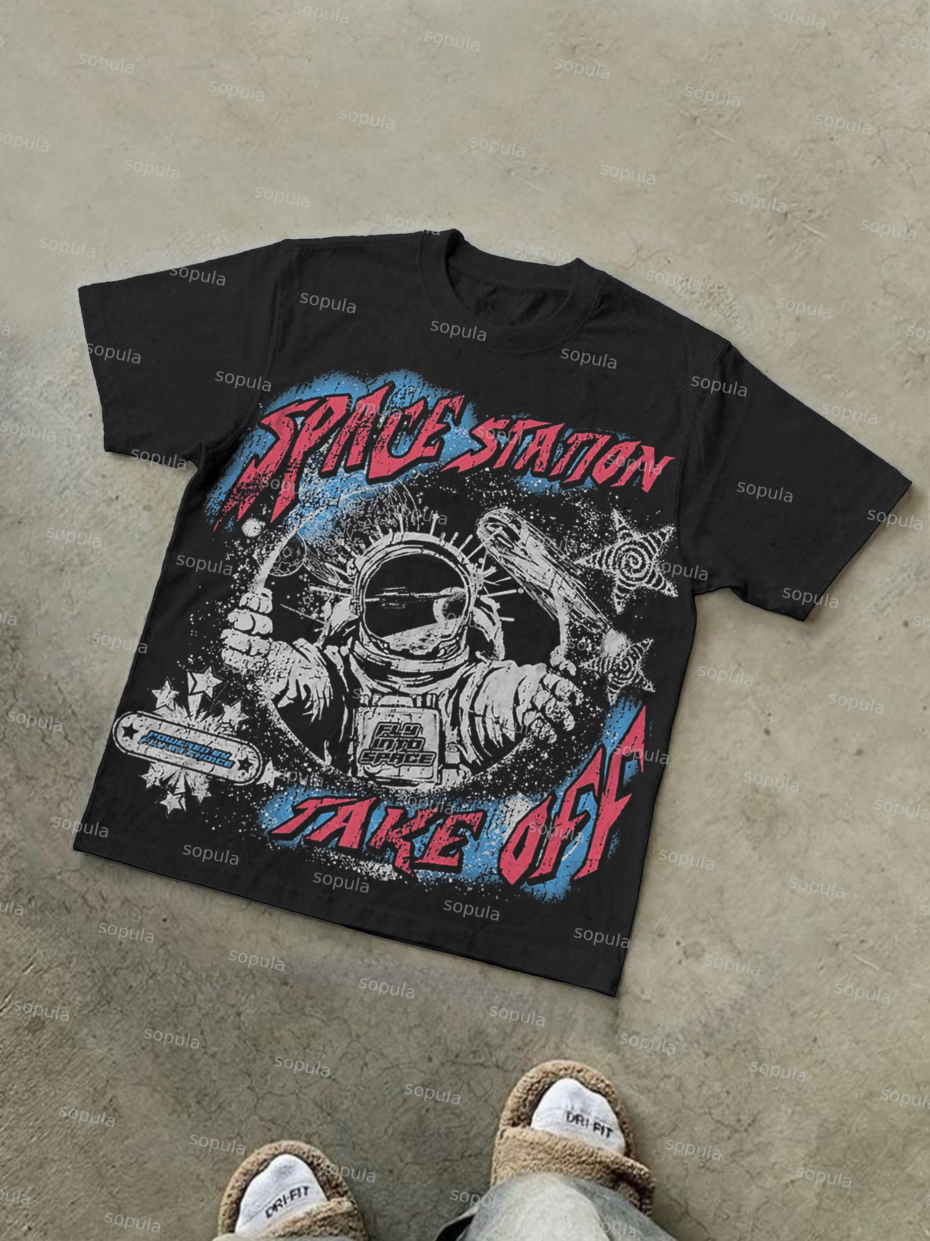 Fly By Choice X Spacestation Graphic Print Cotton T-shirt Product Image