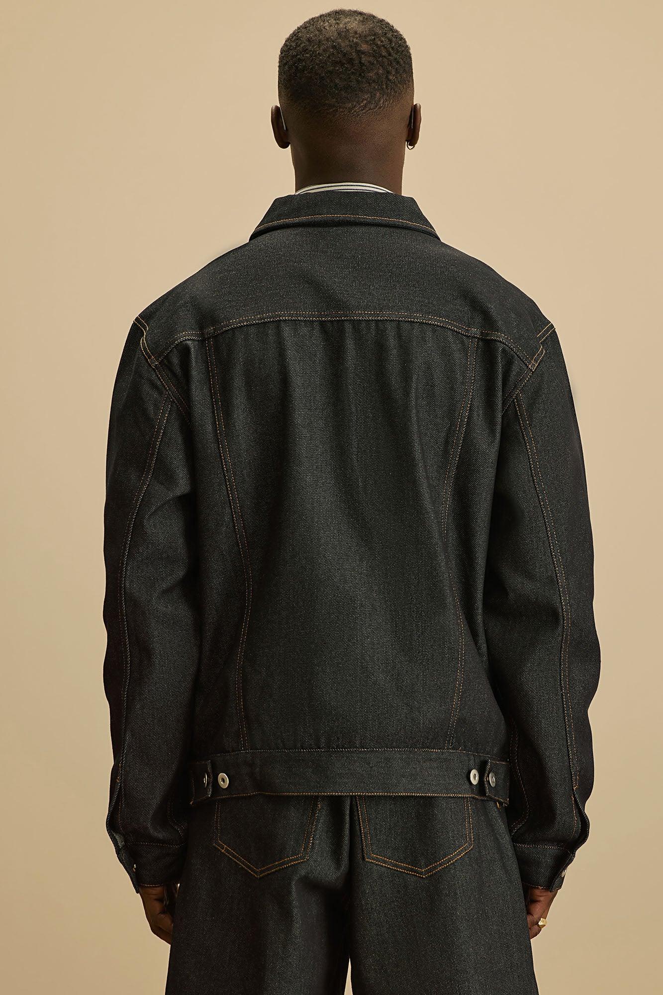 Collin Raw Denim Trucker Jacket - Indigo Product Image