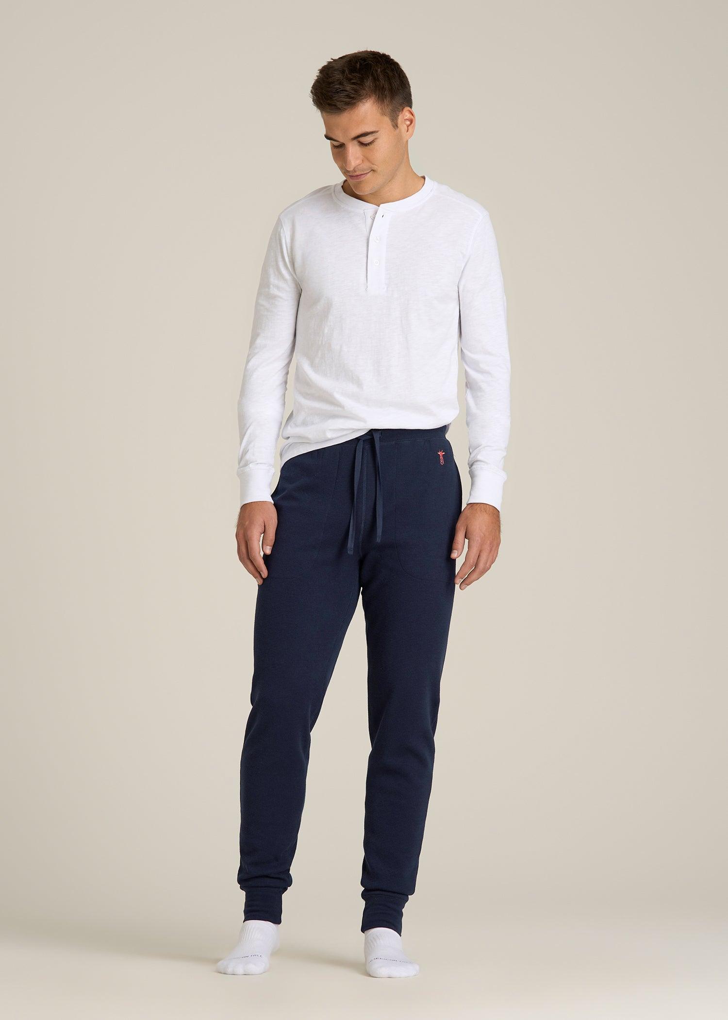 Waffle-Knit Lounge Jogger for Tall Men in Patriot Blue Male Product Image