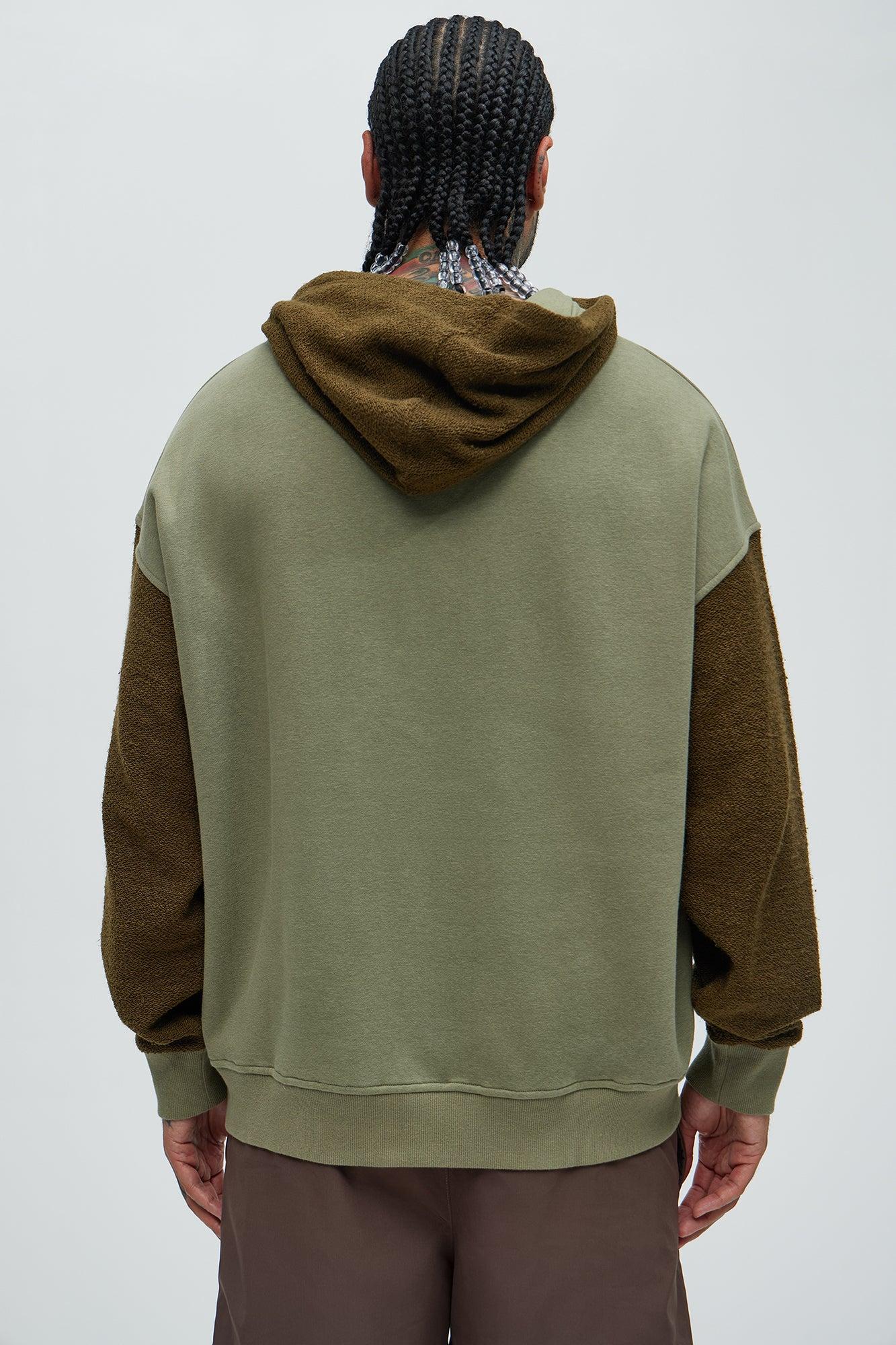 Lost Angeles Oversized Hoodie - Green/combo Product Image