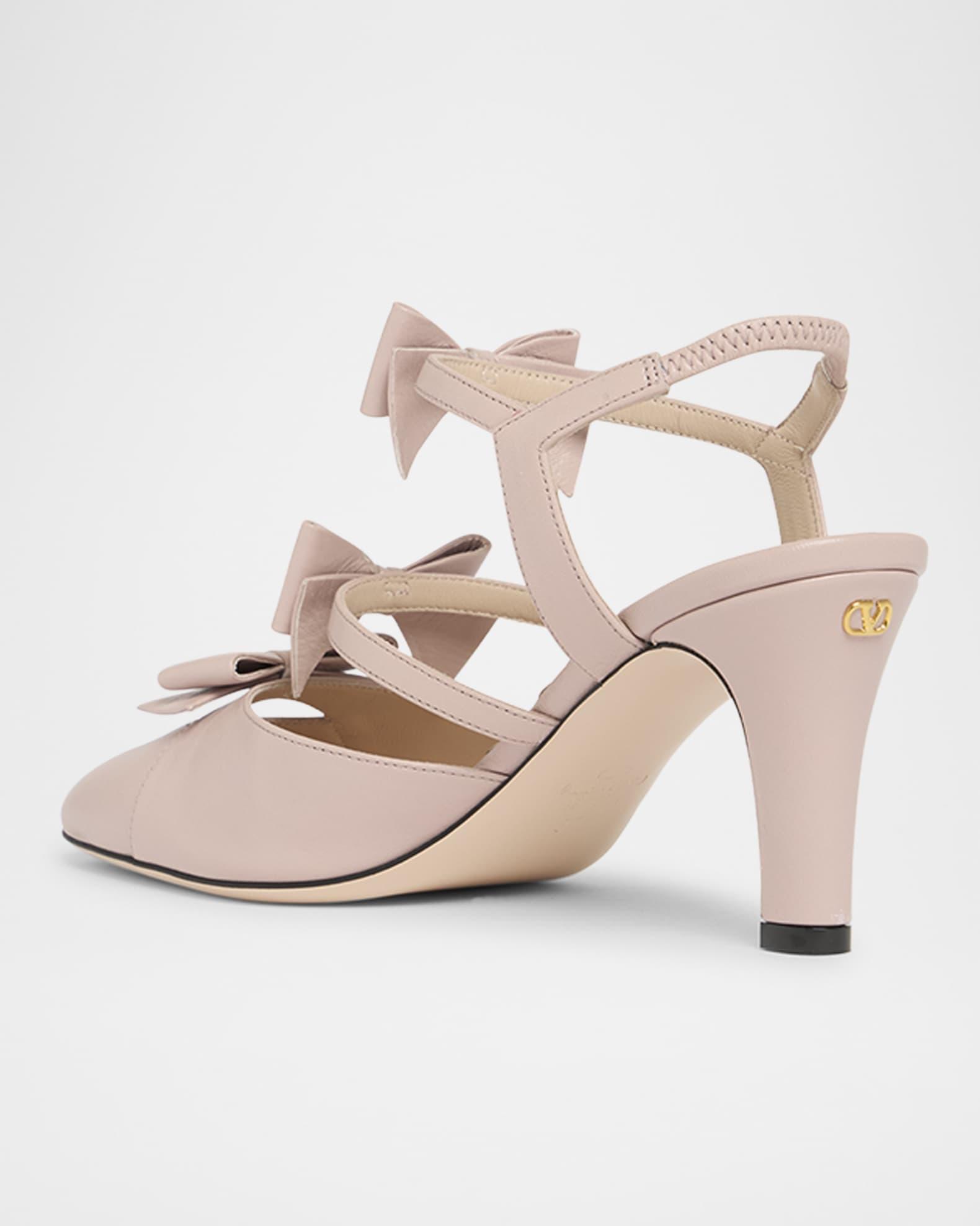 Bow VLOGO Strappy Leather Pumps  Product Image