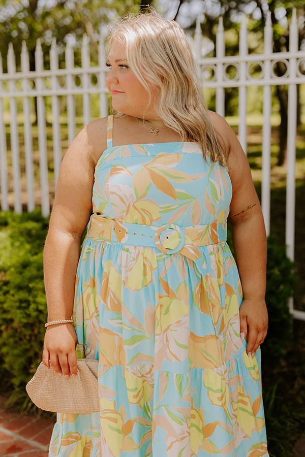 Fresh Breeze Floral Midi Dress Curves Product Image
