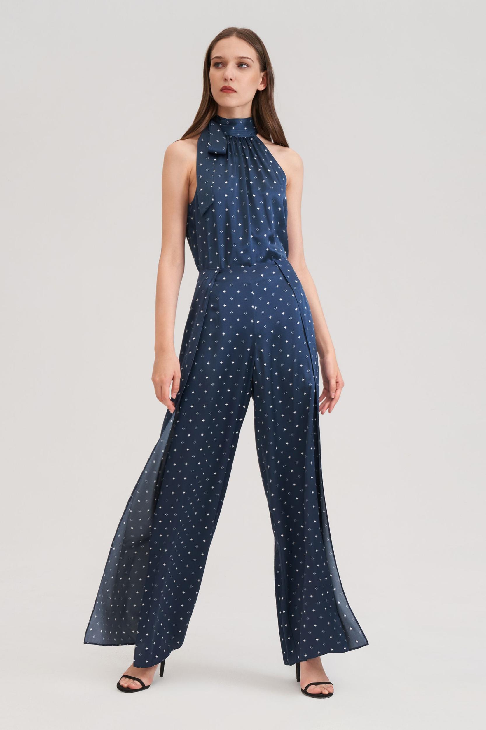 Wide-legged Silk Ginkgo Pants Product Image