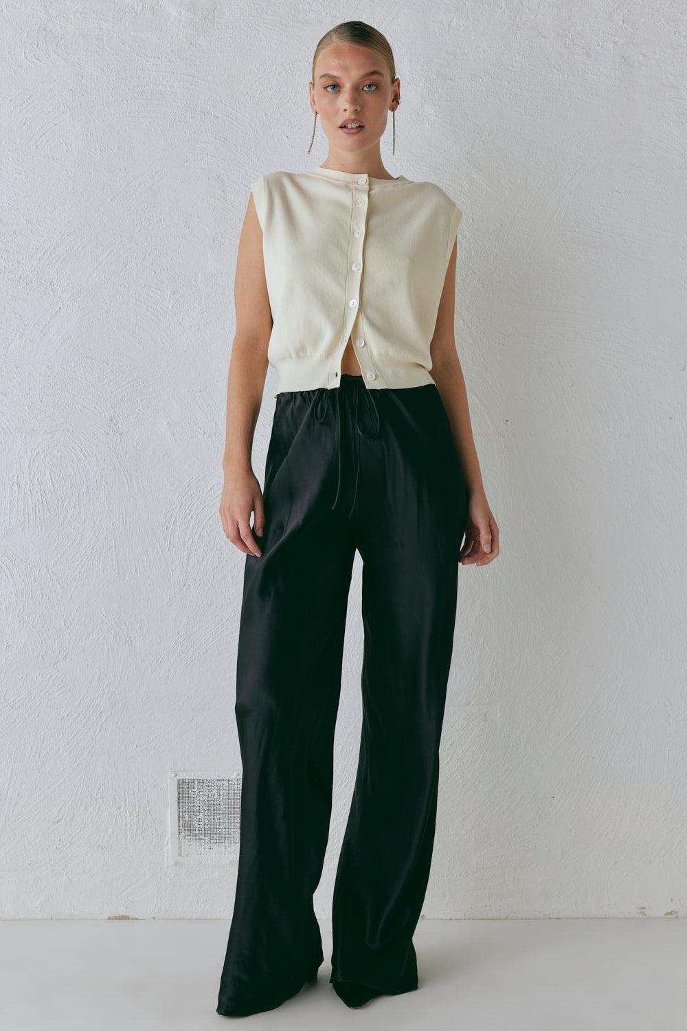 Rae Satin Pants Black Product Image