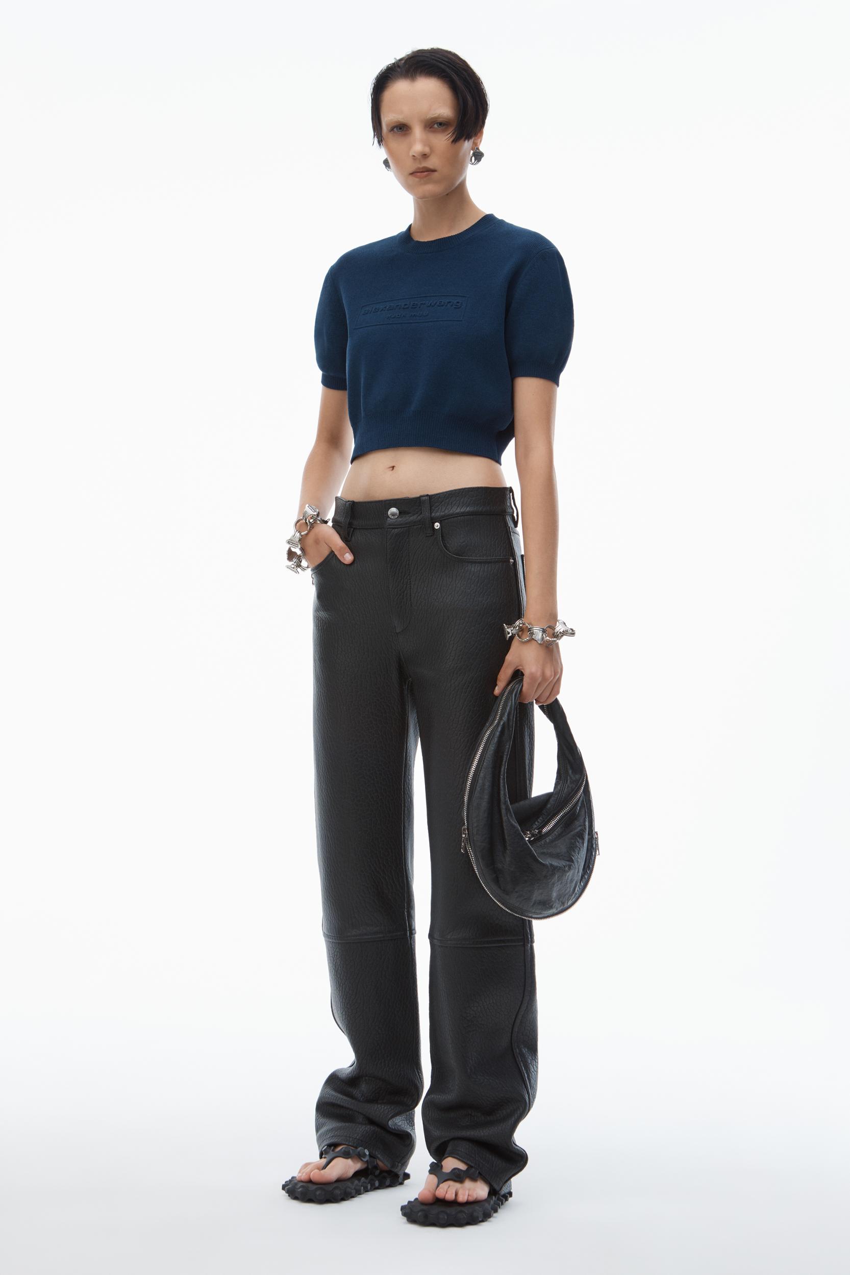 Logo-embossed Tee In Rib-knit Product Image