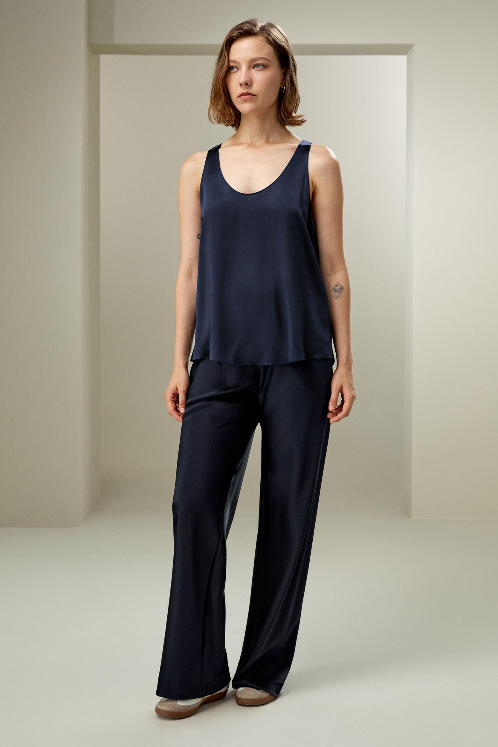 LILYSILK Silk Tank - Womens - Natural White Pure Silk - Cool A-Line Camisole XL Product Image