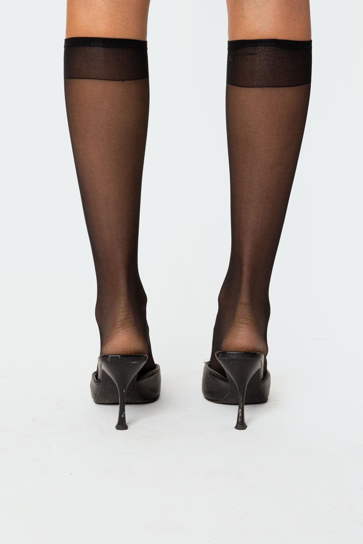 Sheer Mesh Knee High Socks Product Image