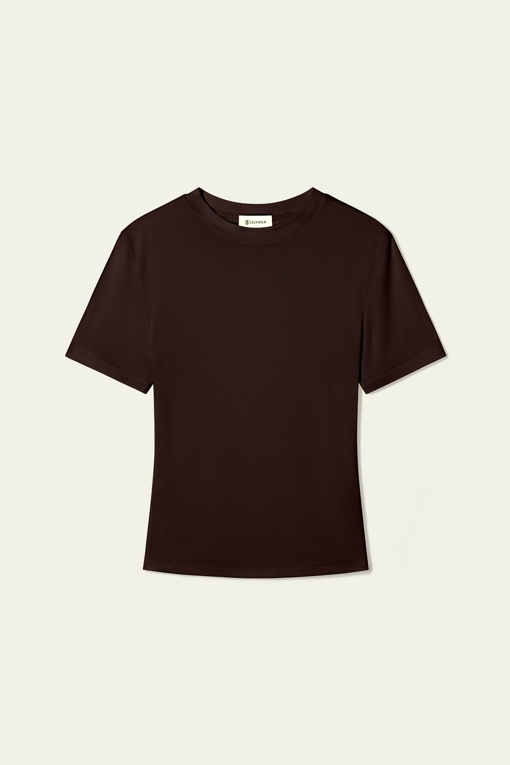 Slim Fitted Silk Jersey Tee Product Image