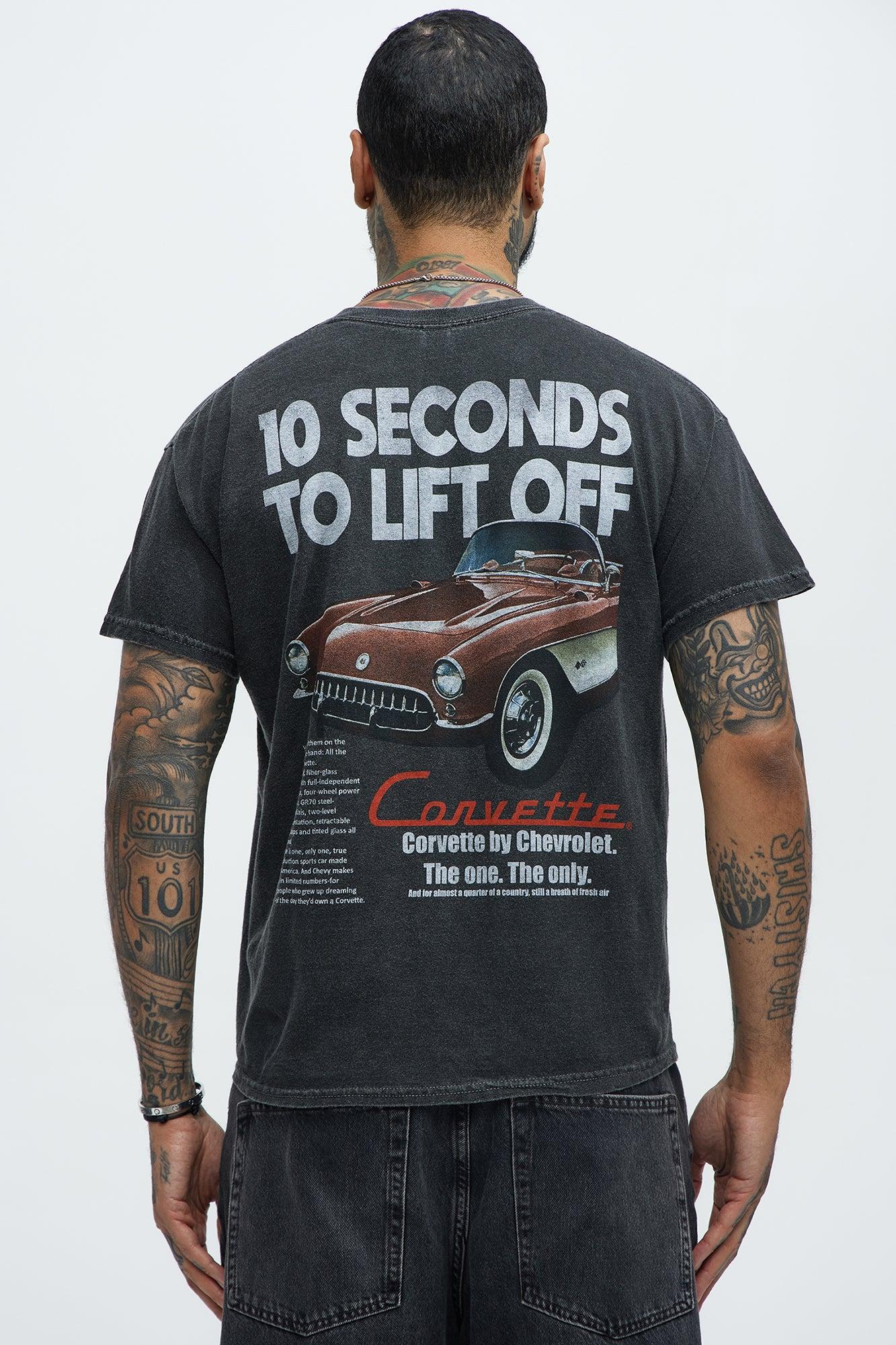 Chevy Corvette 10 Seconds Short Sleeve Tee - Black Product Image