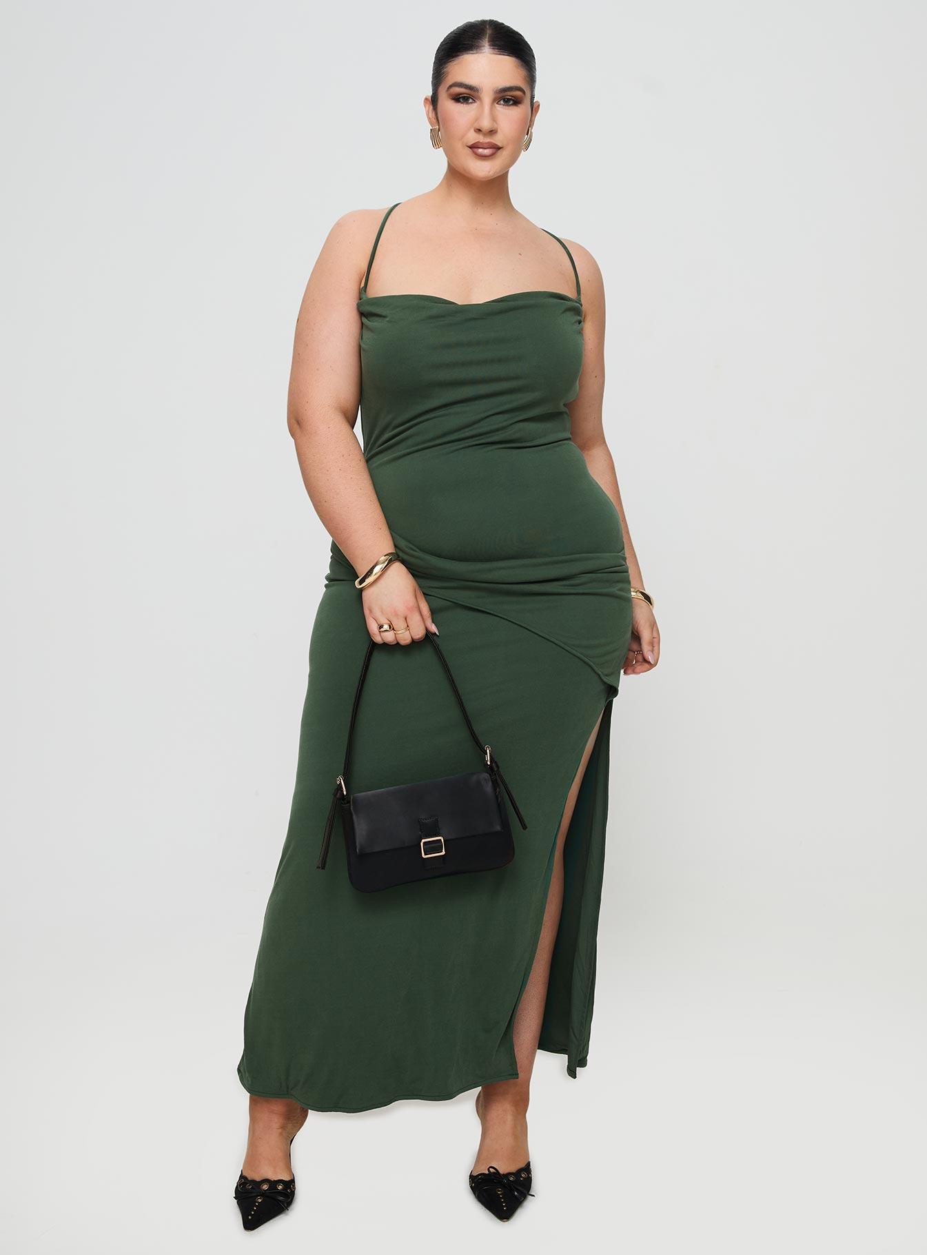 Marchesi Maxi Dress Green Curve Product Image
