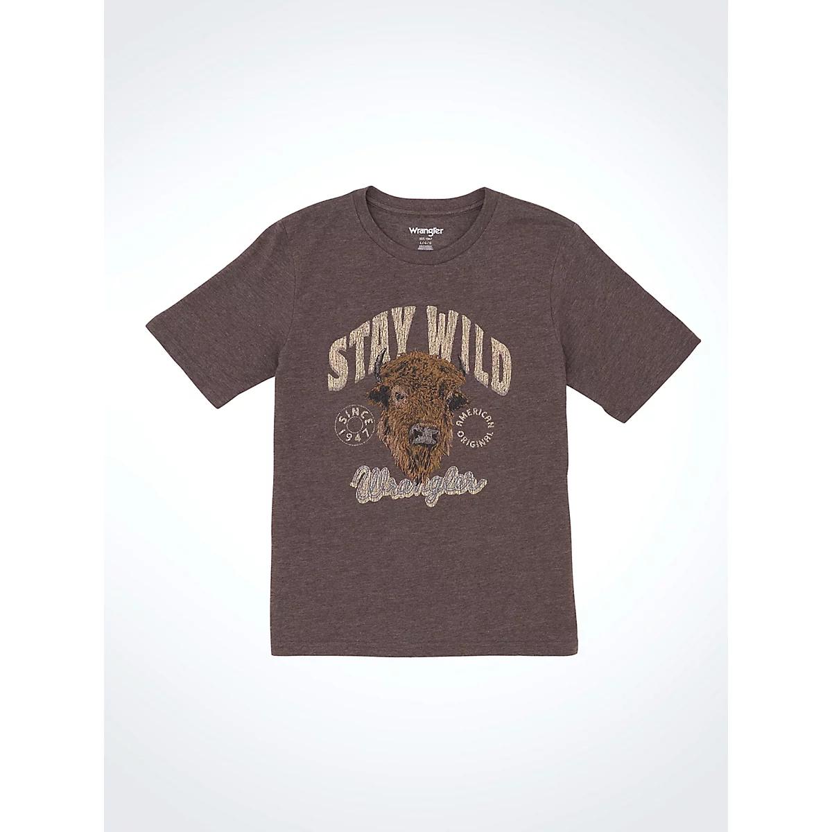 Women's Wrangler Western Graphic Boyfriend Tee in Cacao Nibs Product Image