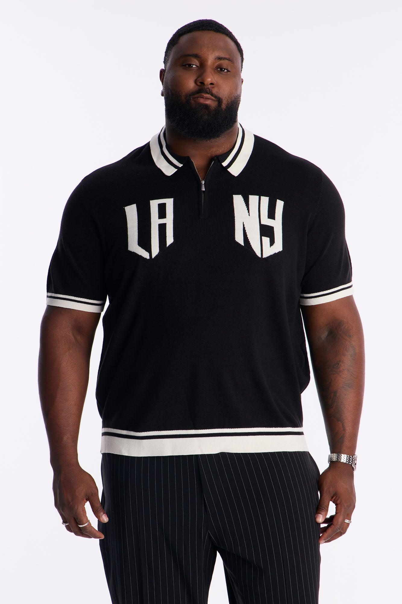 Auron Quarter Zip Polo Shirt - Black/combo Product Image