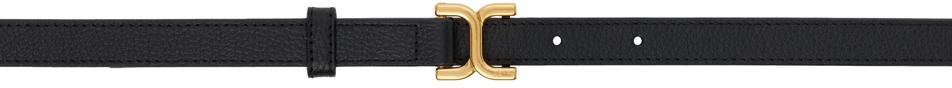 CHLOÉ Chloe Marcie Small Leather Belt In Black Product Image