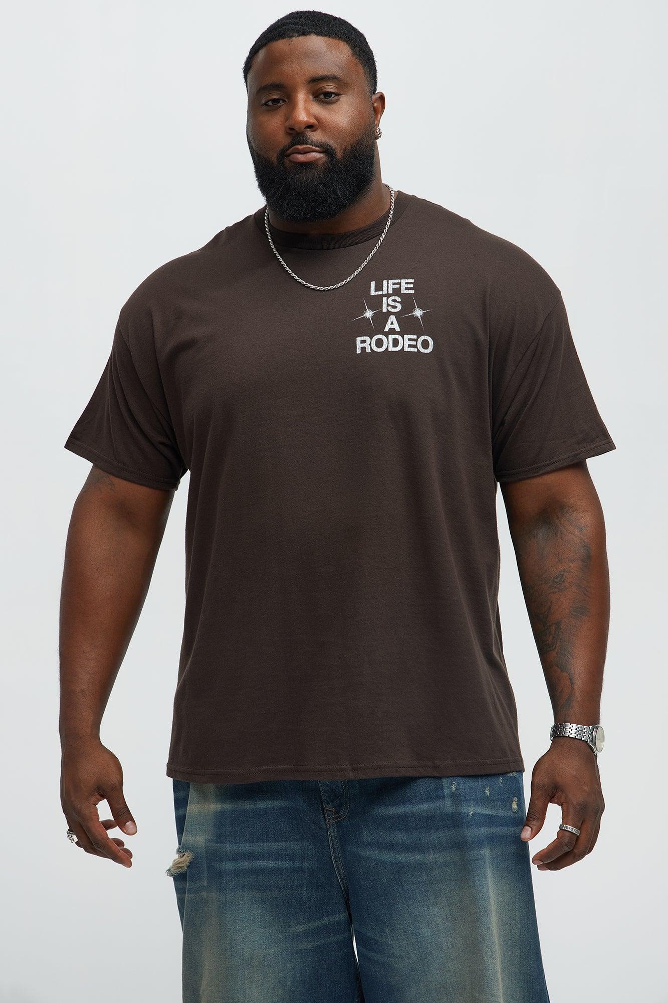 Samborghini Life Is A Rodeo Short Sleeve Tee - Brown Product Image