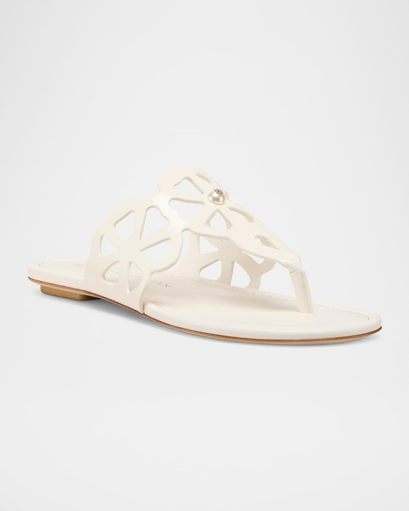 Jasmine Patent Cutout Thong Sandals Product Image