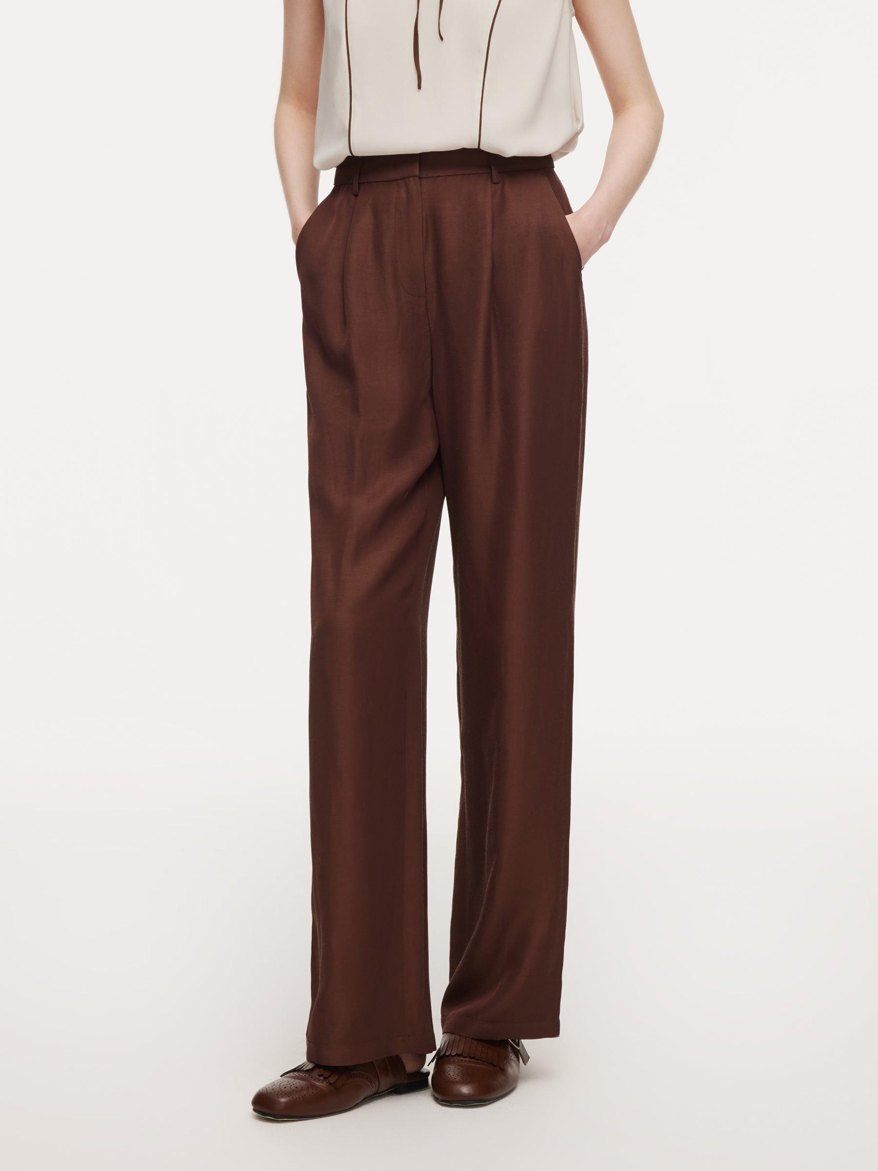 Tencel Acetate Linen Blend Women Pants Product Image