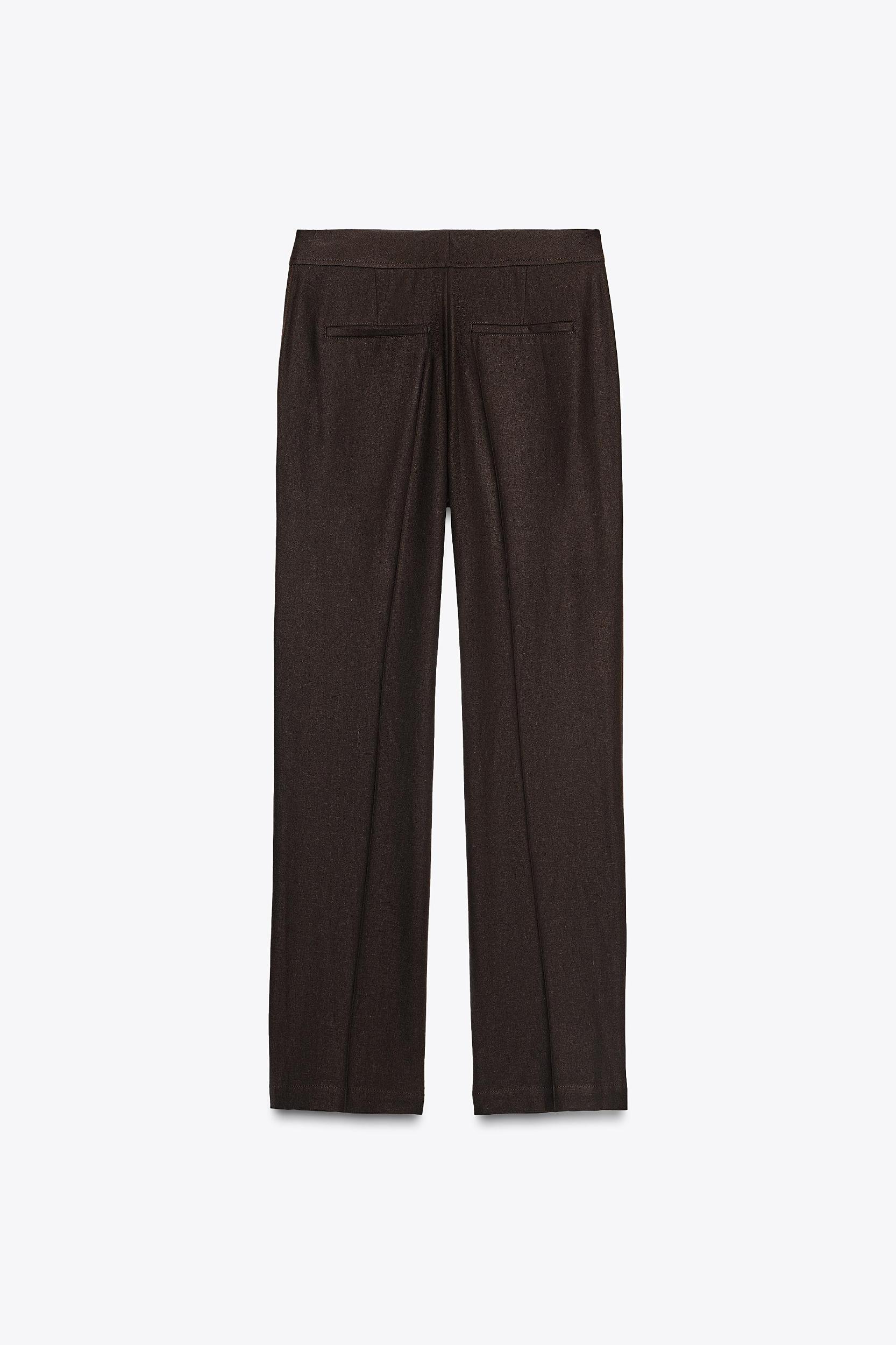 STRAIGHT LEG LINEN PANTS Product Image