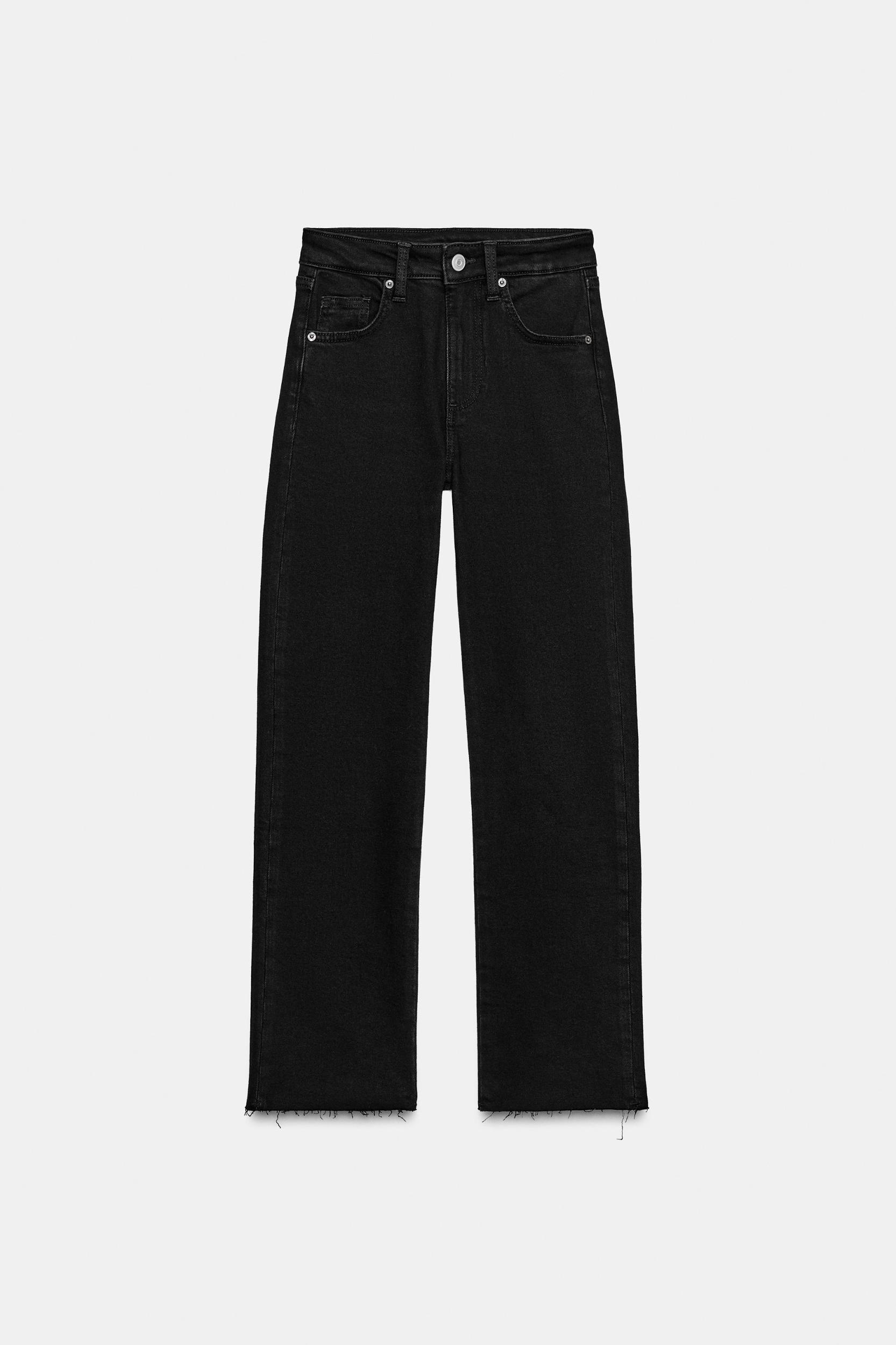 TRF HIGH-WAISTED CROPPED FLARE JEANS Product Image