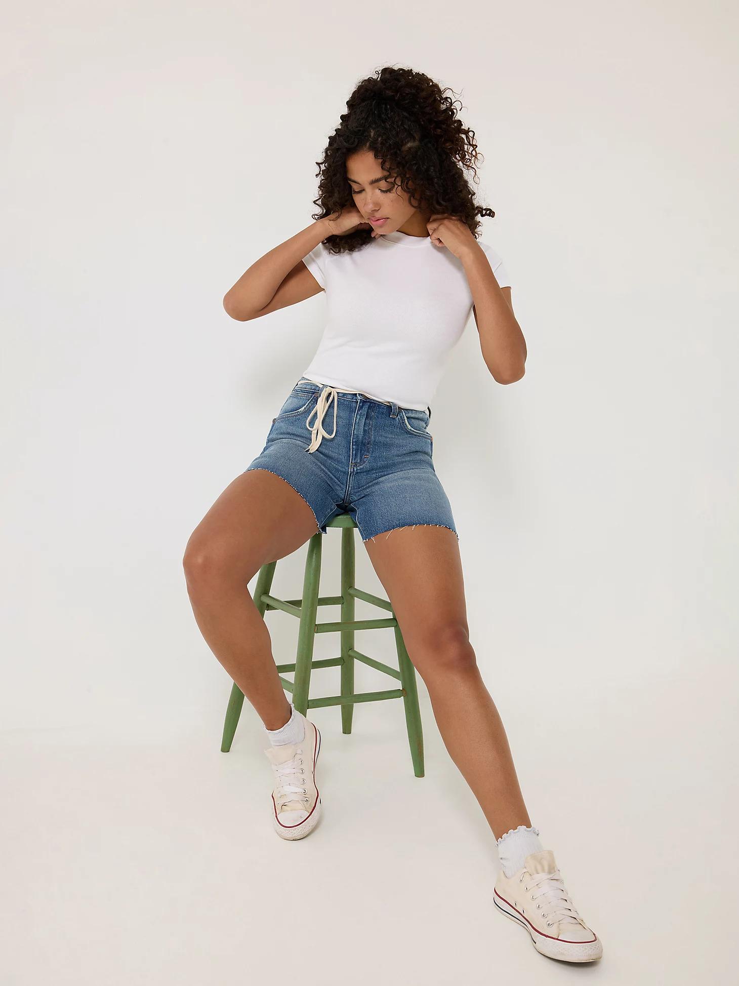 Women's High Rise Mid-Length Cowboy Short | Women's SHORTS & SKIRTS | Wrangler® Product Image