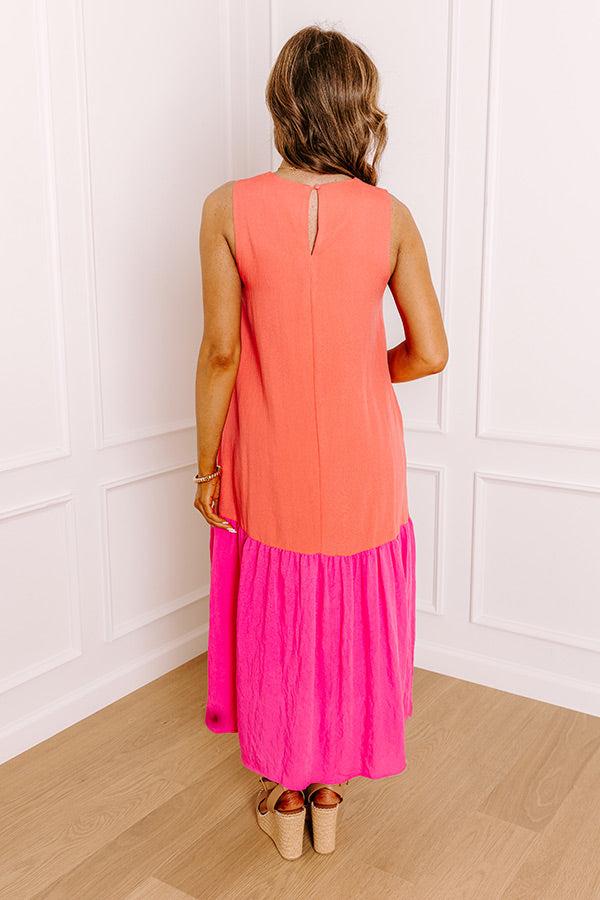 Sunbeam Stroll Color Block Midi Dress Product Image