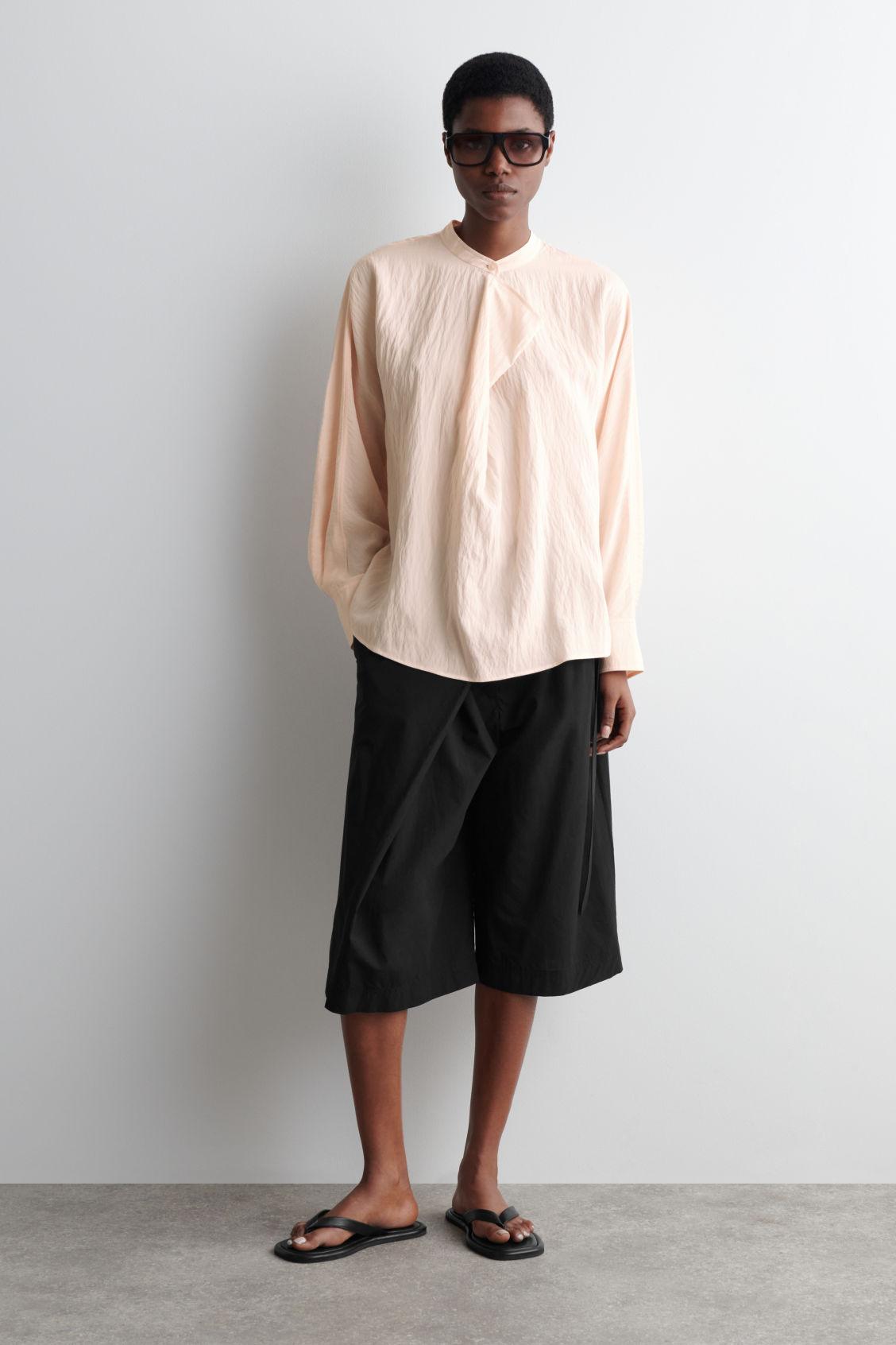 DRAPED-PANEL BLOUSE Product Image