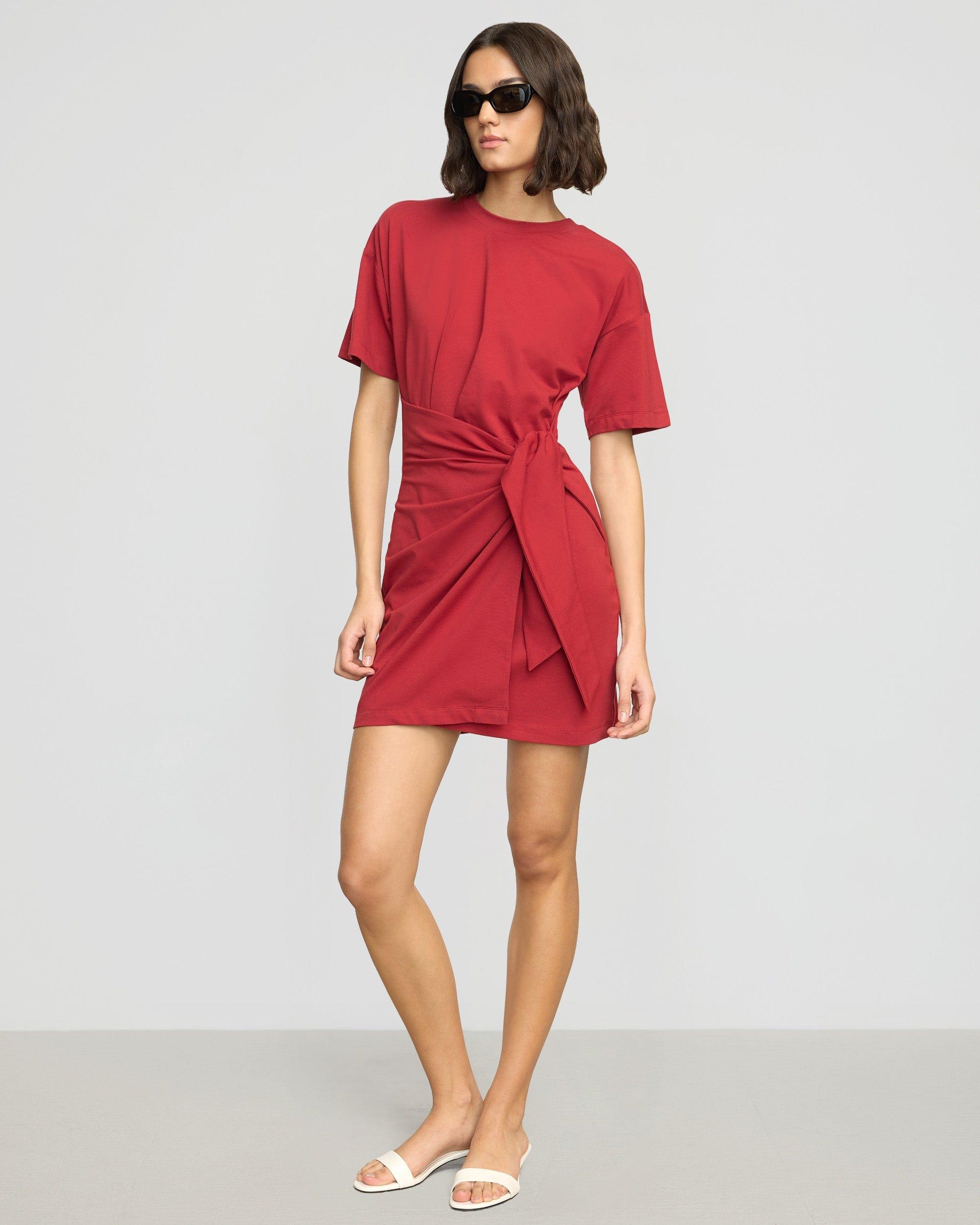 Fallon Organic Cotton T-Shirt Wrap Dress Product Image