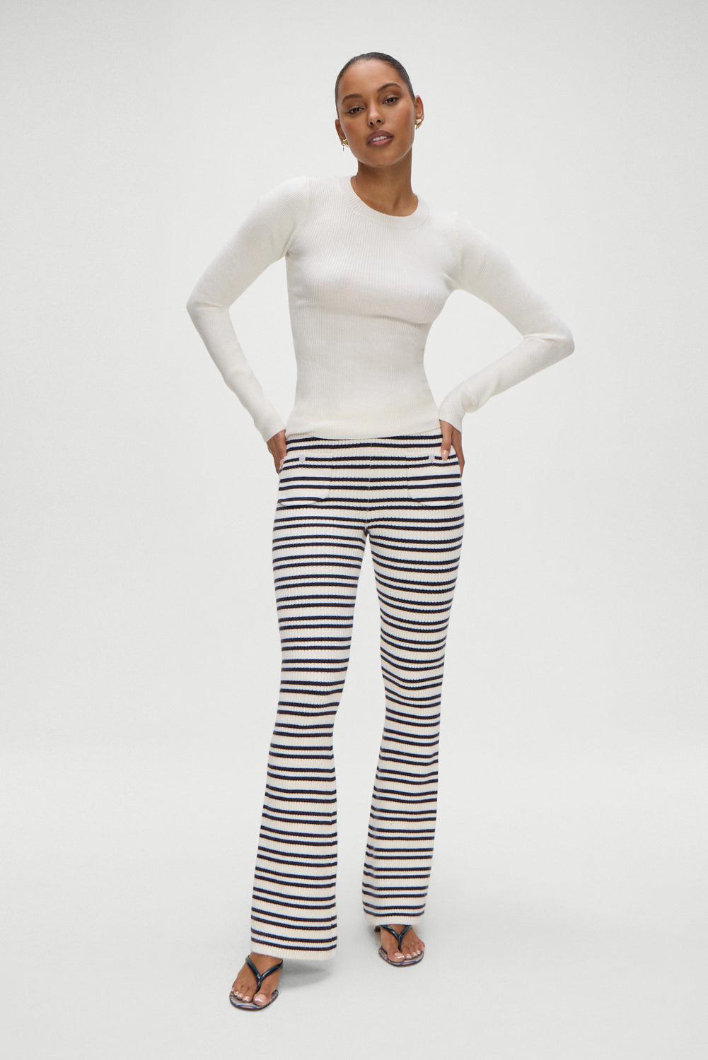 Camden Striped Knit Pants - Starlit Stripe Product Image