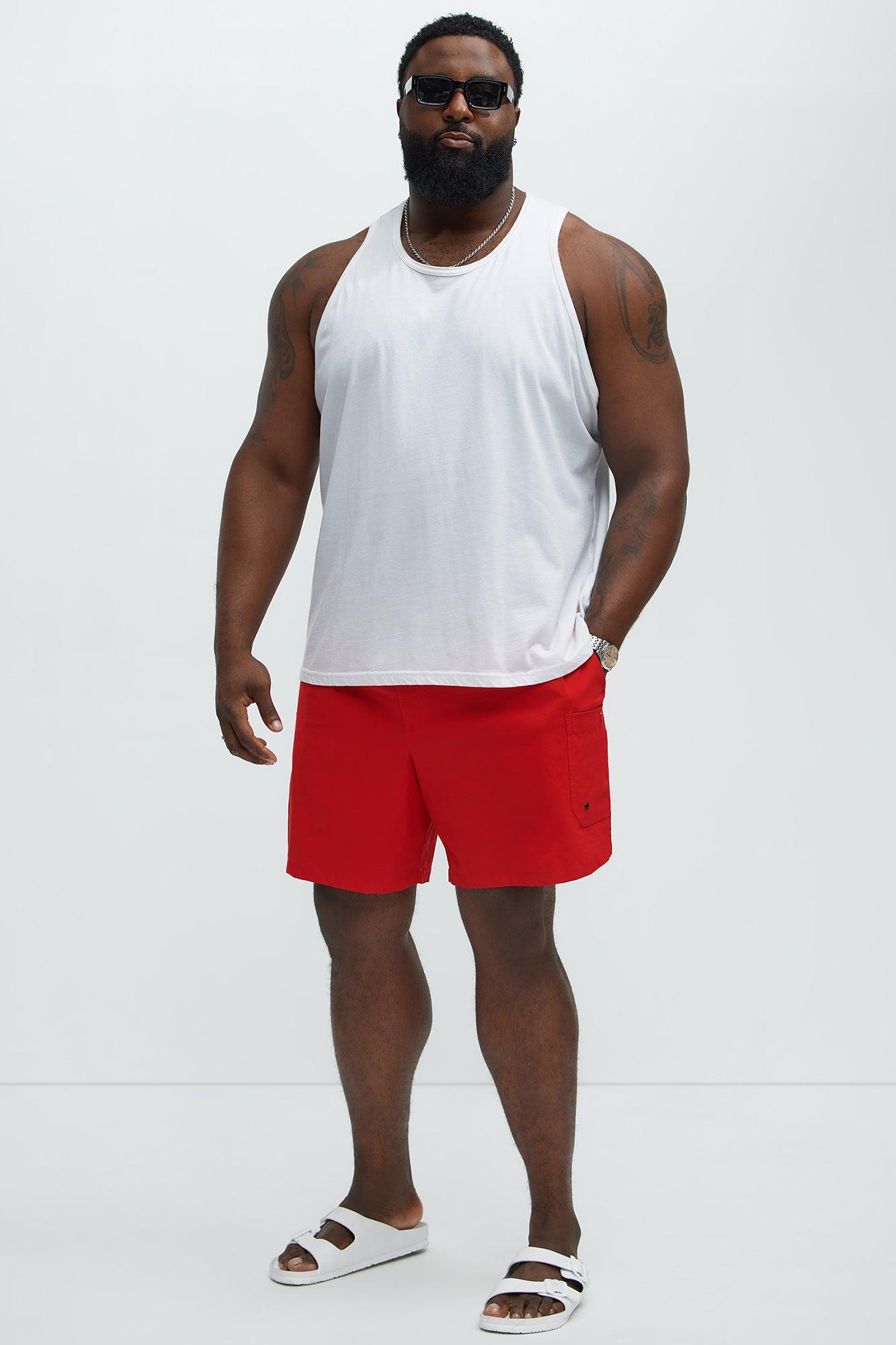 Fortified Pocket Swim Classic Trunk - Red Product Image