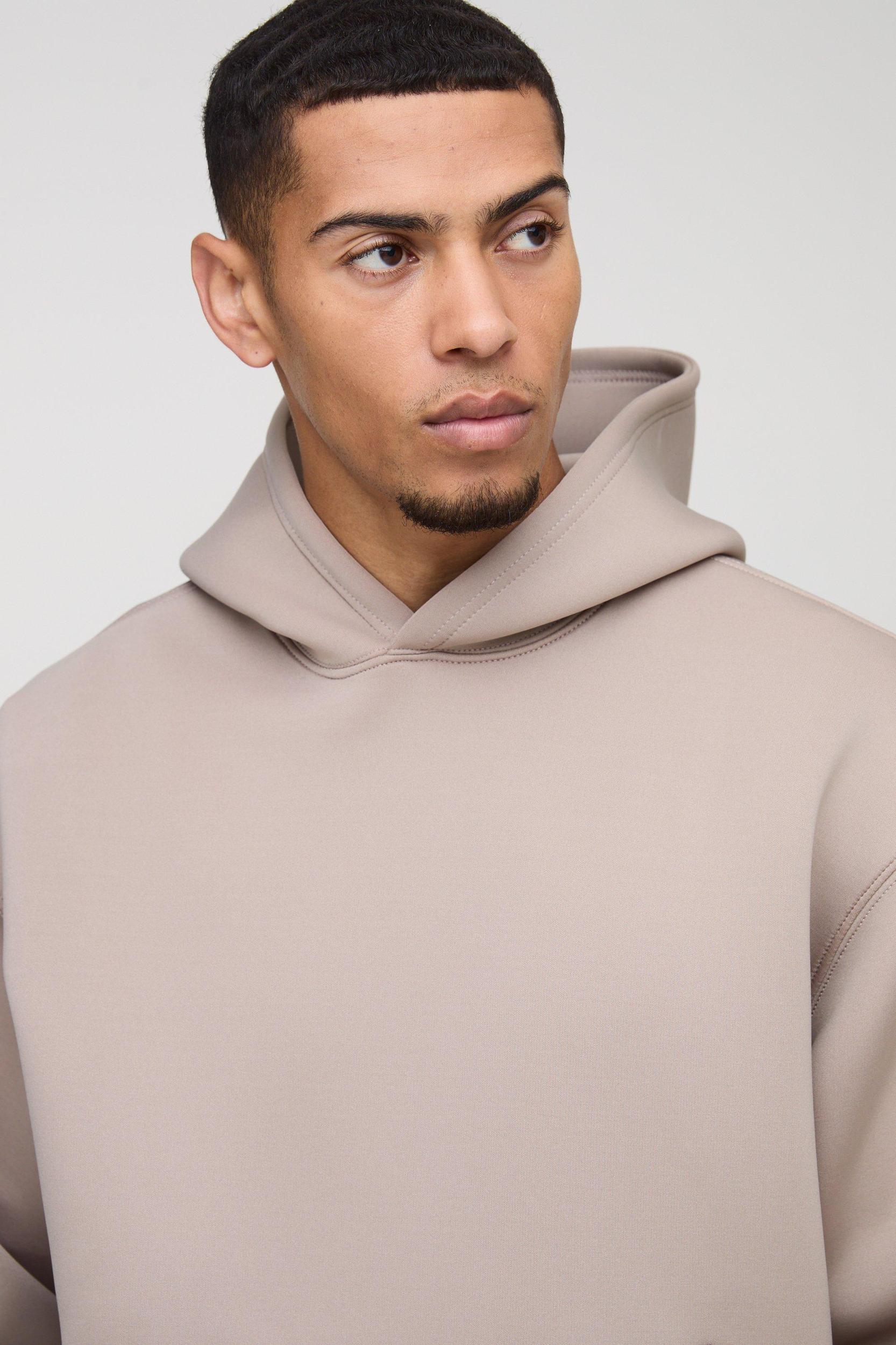 Oversized Bonded Scuba Hooded Tracksuit | boohooMAN USA Product Image