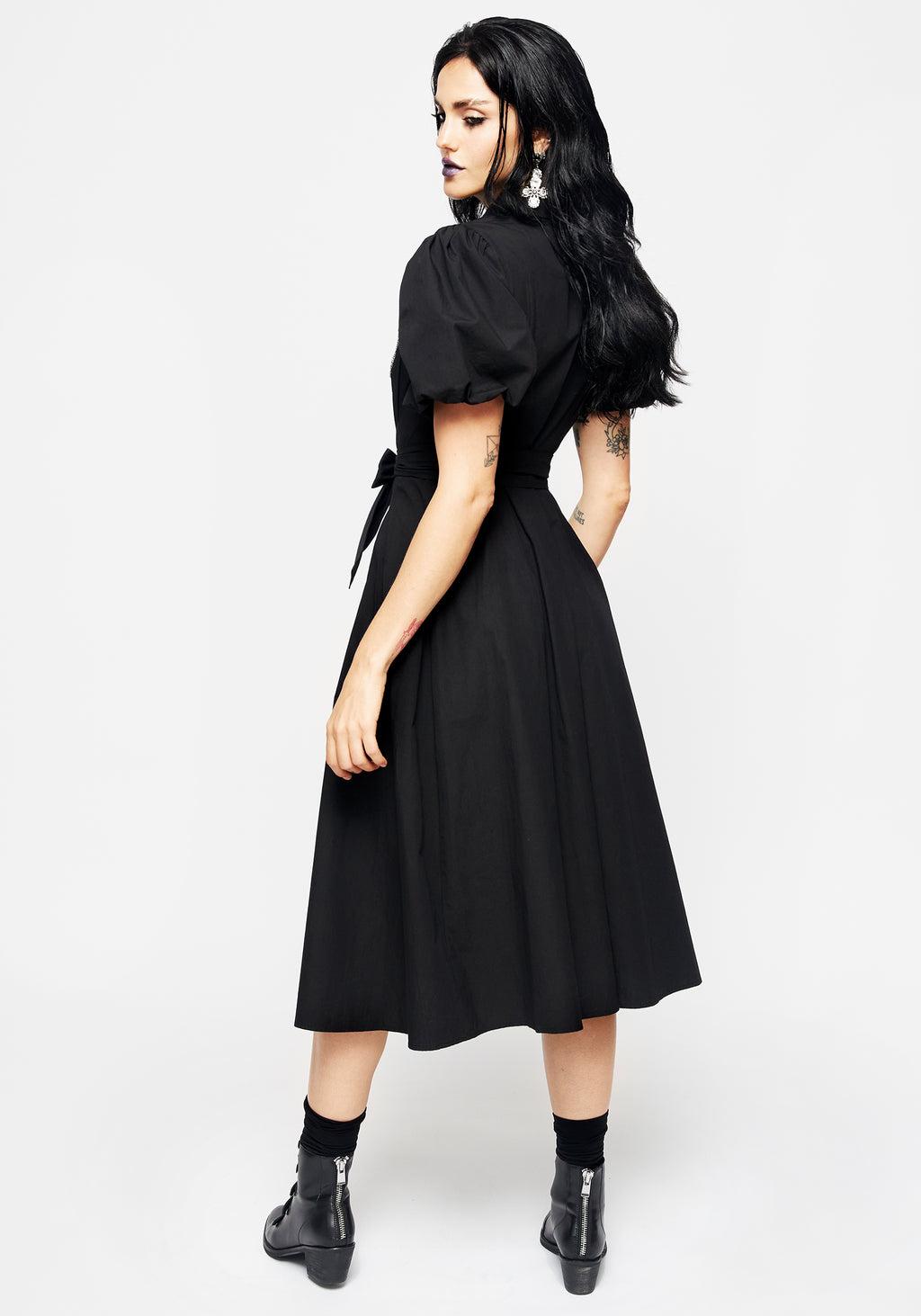 Skeleton Collar Midi Shirt Dress Product Image