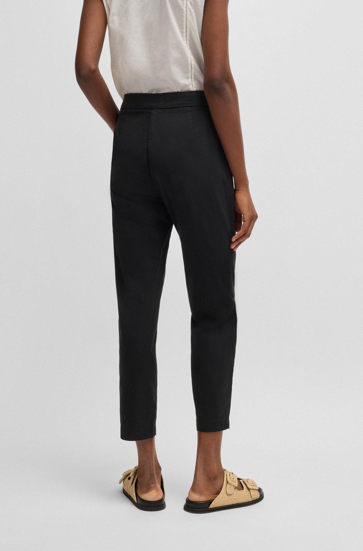 Casual chinos in stretch-cotton satin Product Image