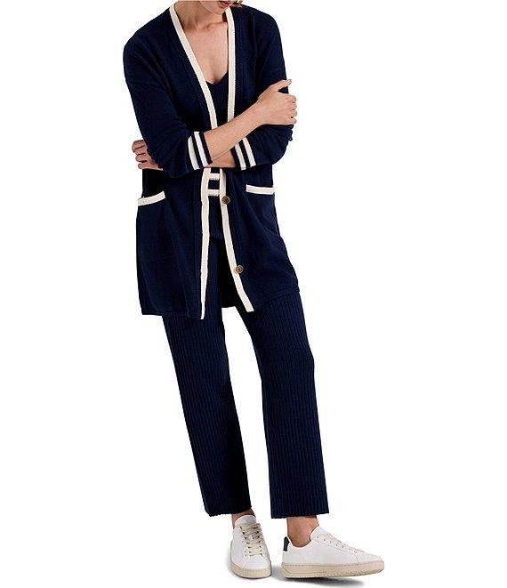 NZ ACTIVE by NIC + ZOE Unwind Pleated Knit Wide Leg Ankle Pant Product Image