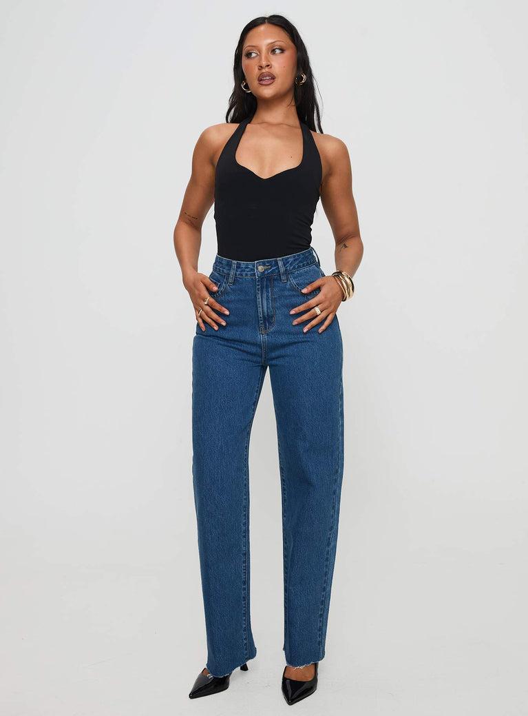 Kalinda Denim Jeans Mid Blue Product Image