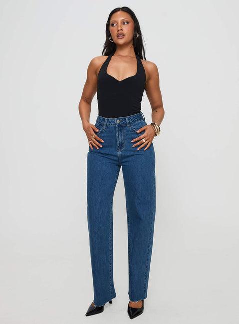 Kalinda Denim Jeans Mid Blue Product Image