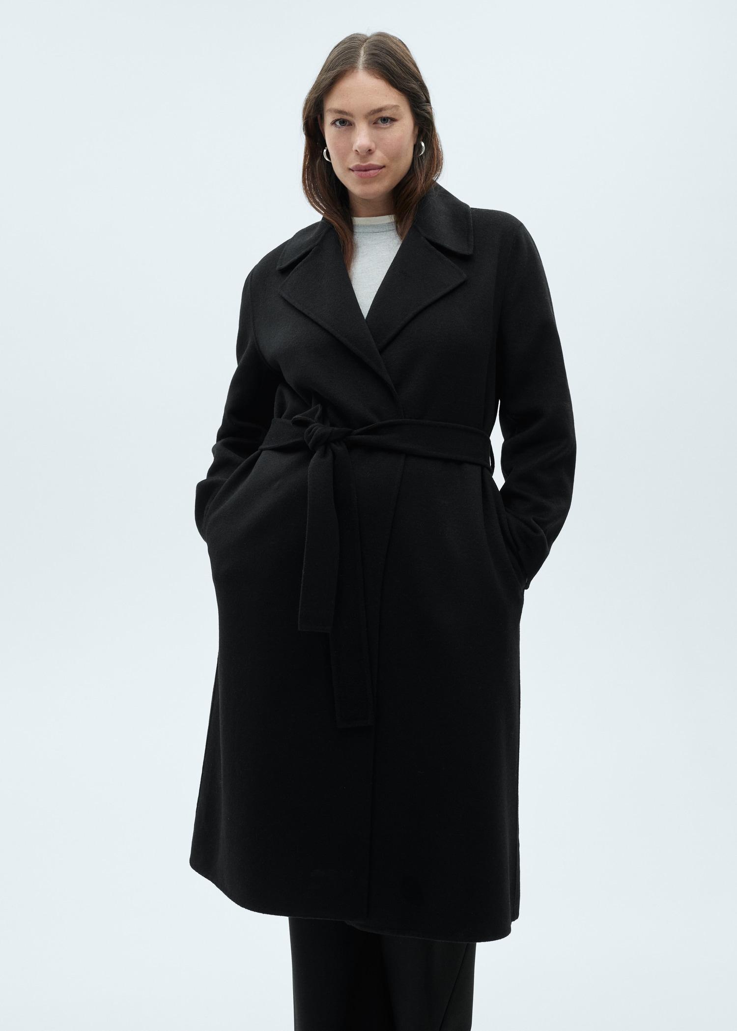 Belt handmade coat - Women | MANGO USA Product Image