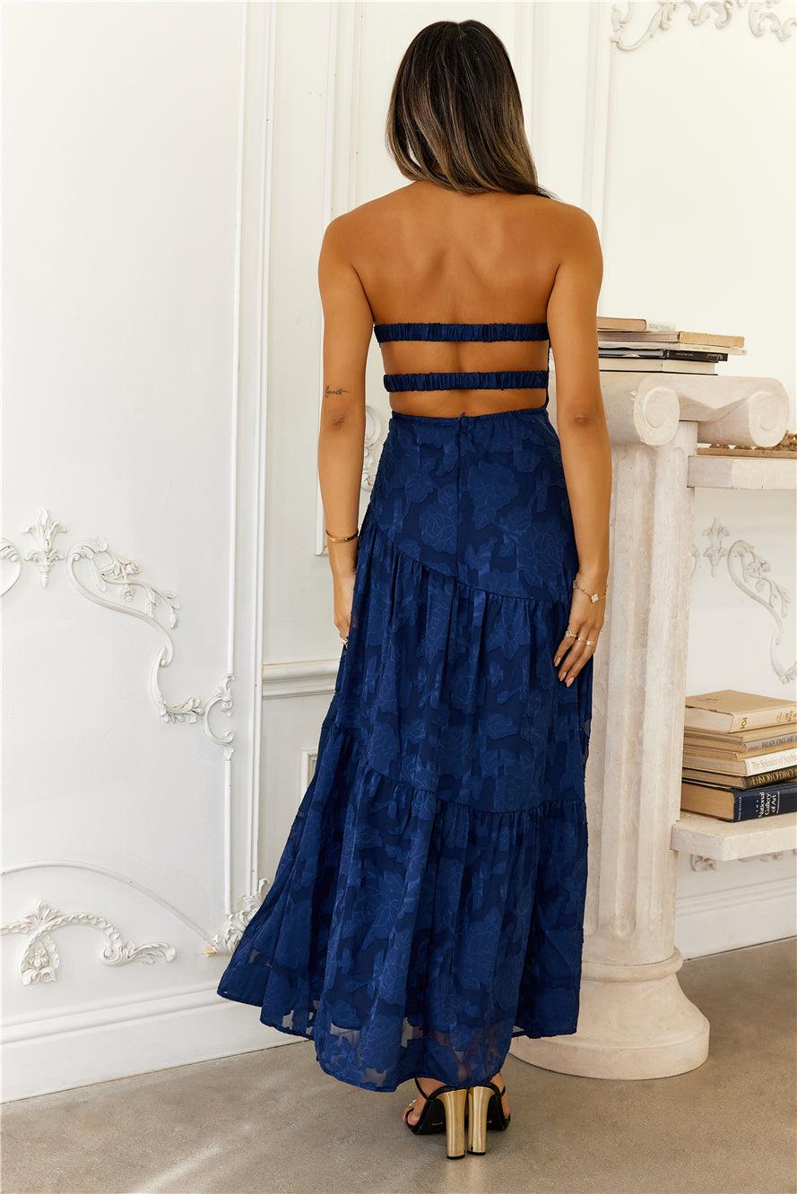 Fashion Revolution Strapless Maxi Dress Navy Product Image
