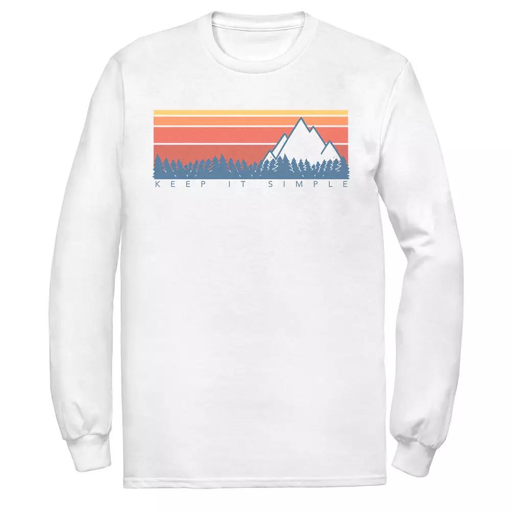 Men's Keep It Simple Gradiant Mountain Range Tee, Size: Small, White Product Image