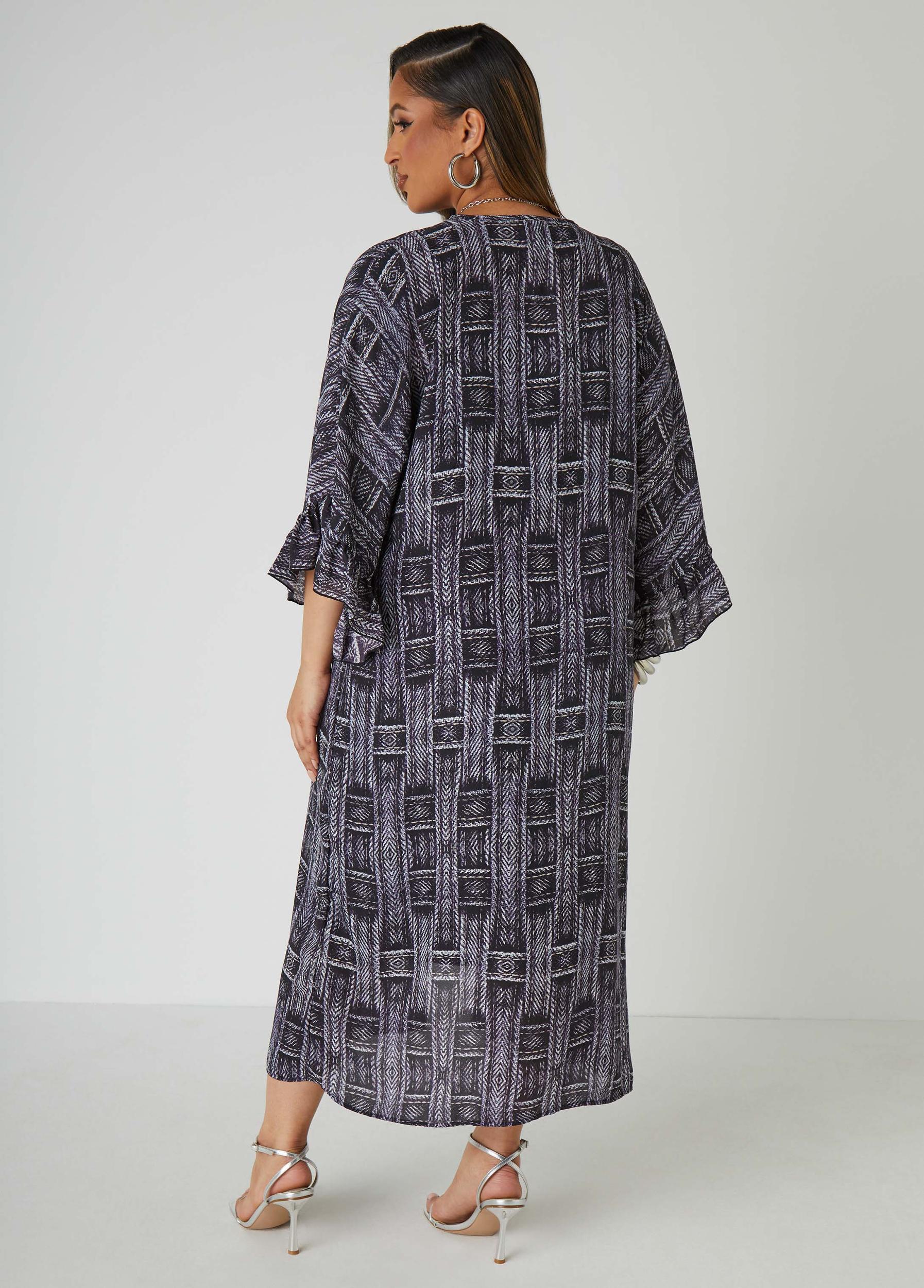 Printed Ruffled Duster Product Image
