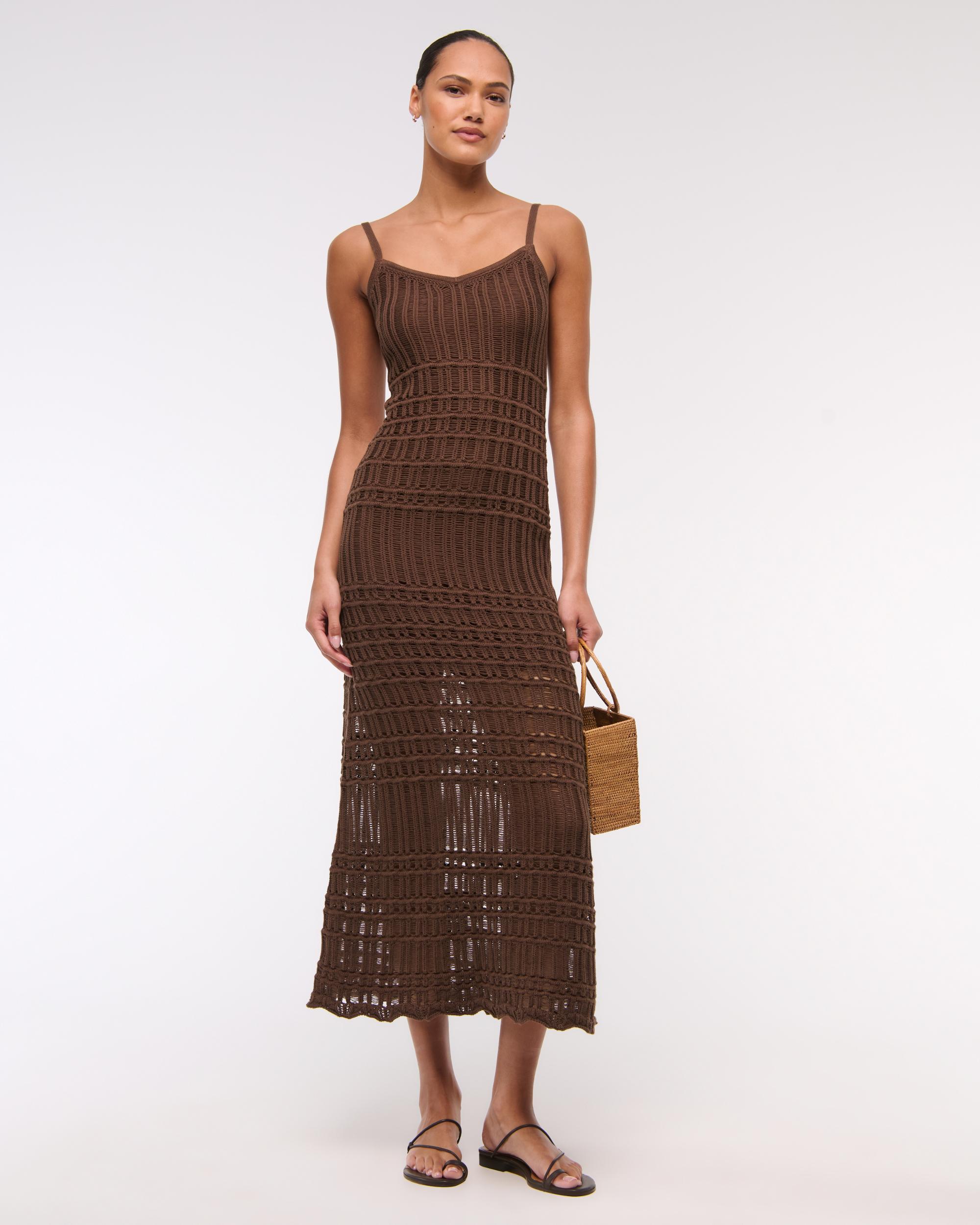 Crochet-Style Maxi Dress Product Image