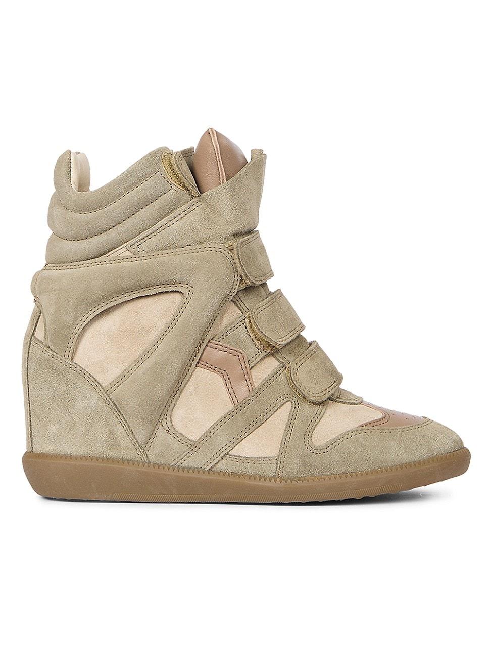 Womens Bekett Leather & Suede High-Top Platform Sneakers Product Image