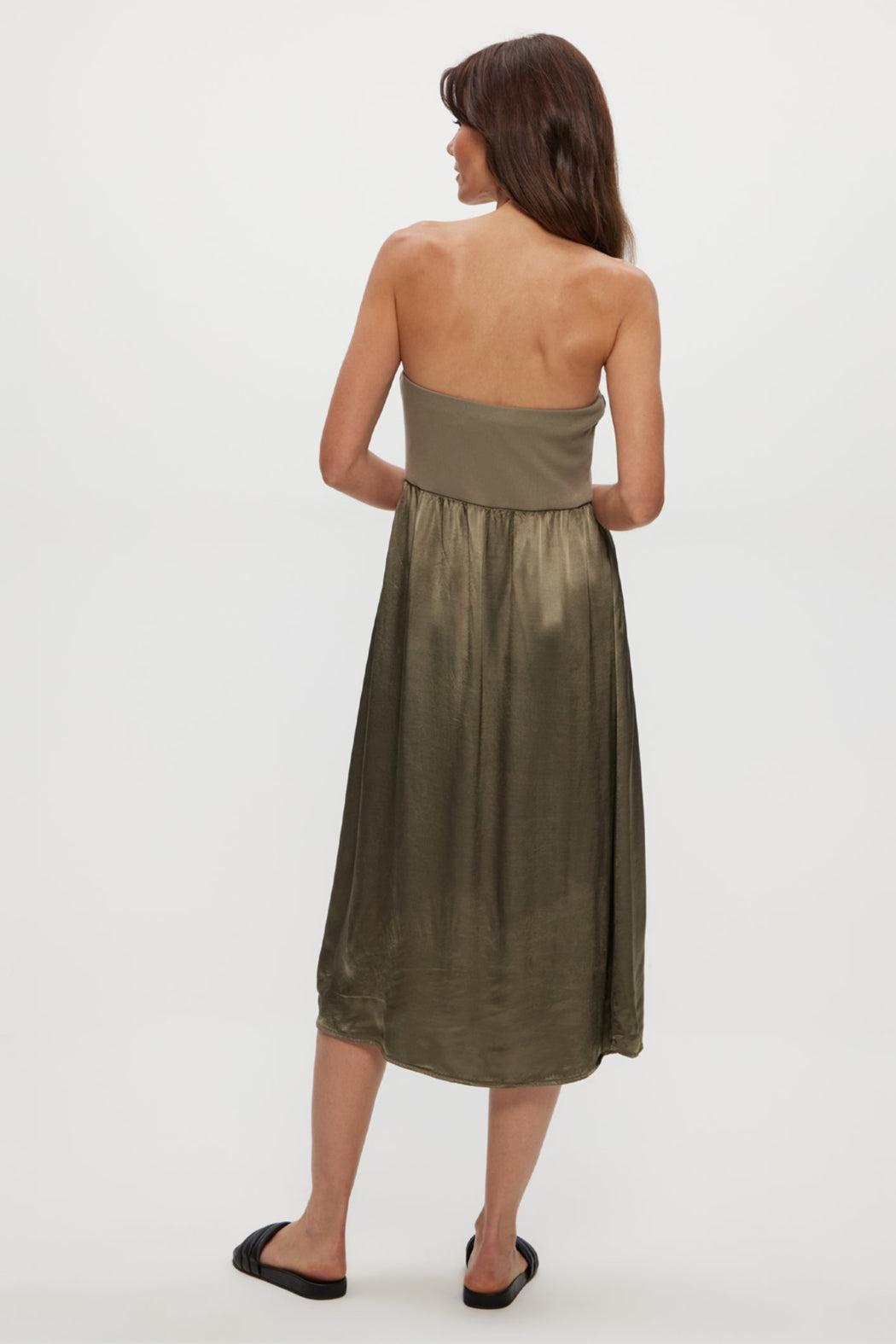 Solange Satin Midi Dress Product Image