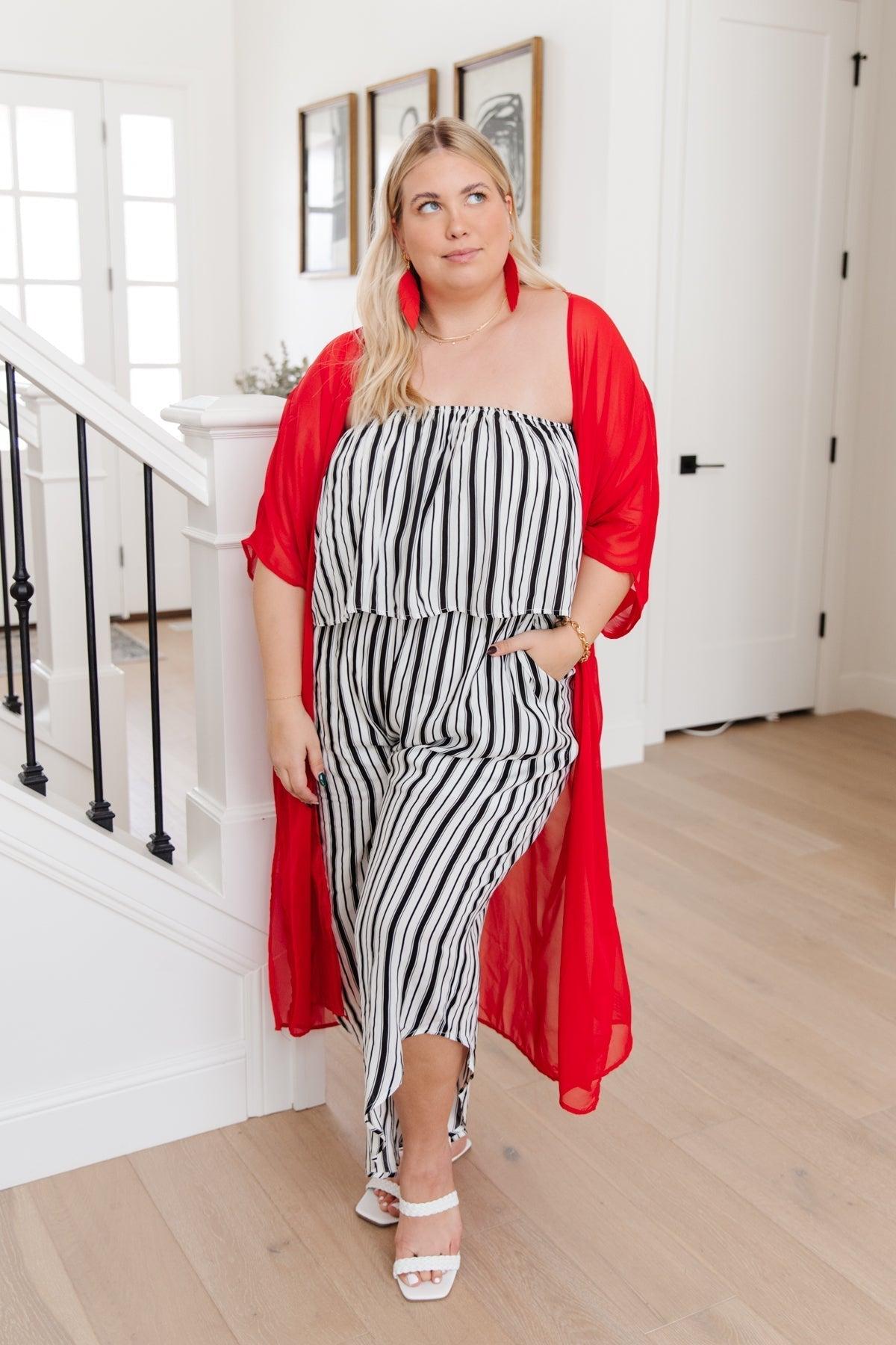 Modern Stripes Sleeveless Jumpsuit (Online Exclusive) Product Image