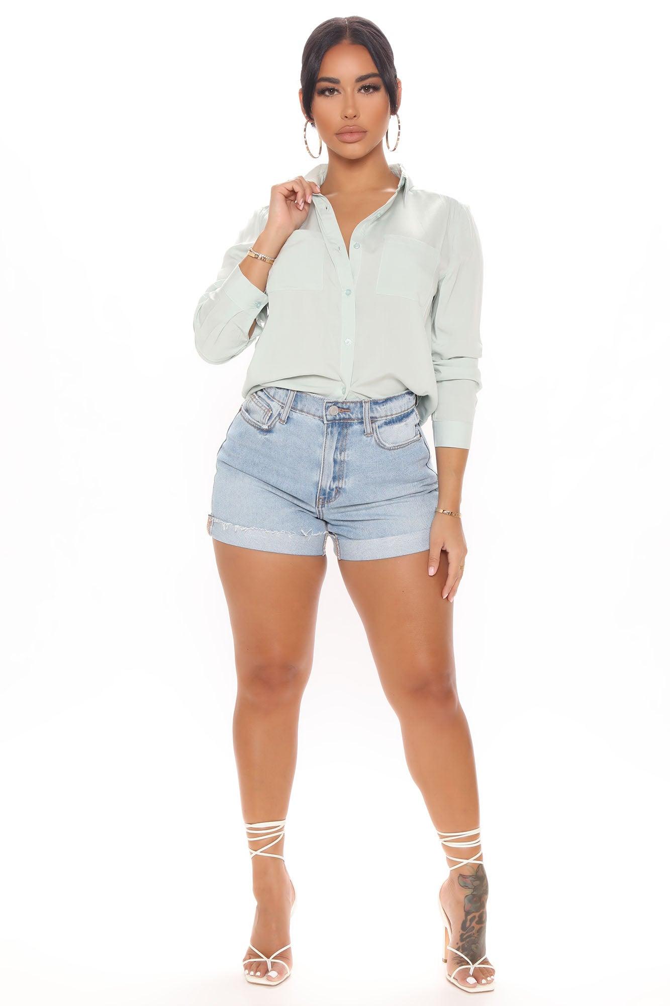 Aurora Woven Top - Sage Product Image