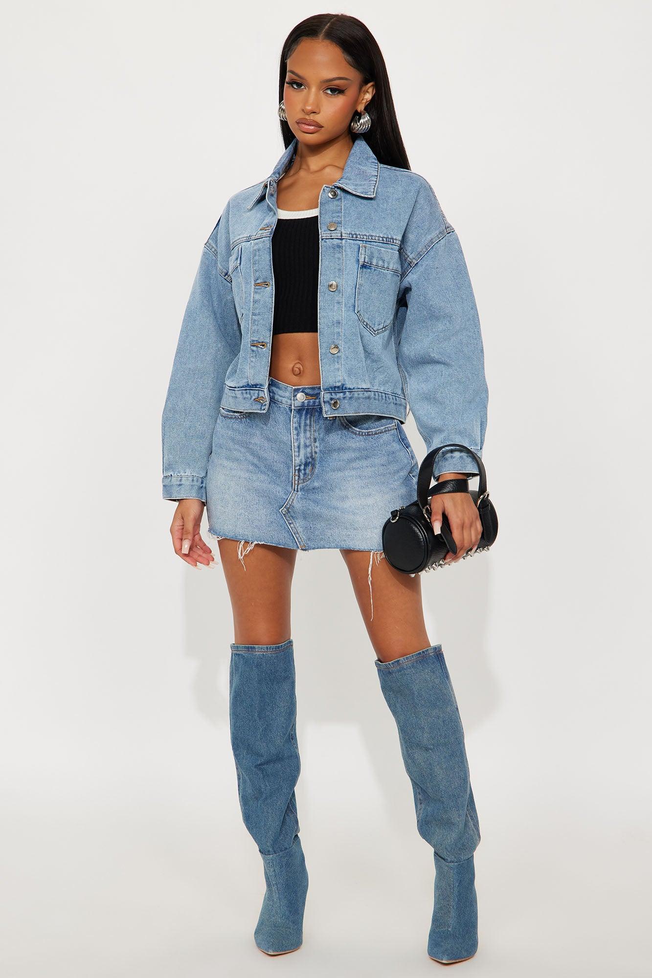 Best Boyfriend Denim Jacket - Medium Wash Female Product Image