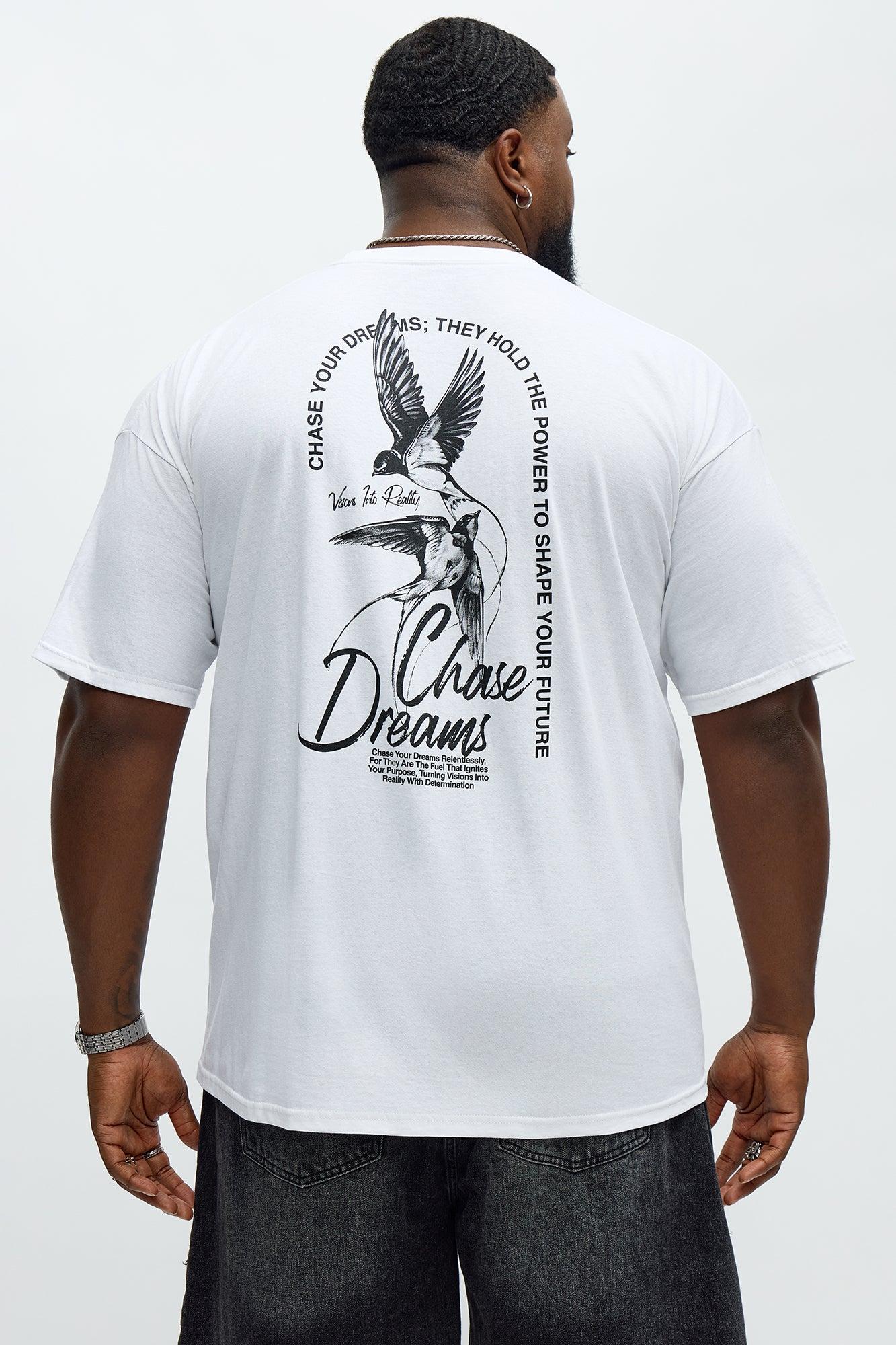 Chase Your Dream Short Sleeve Tee - White Male Product Image