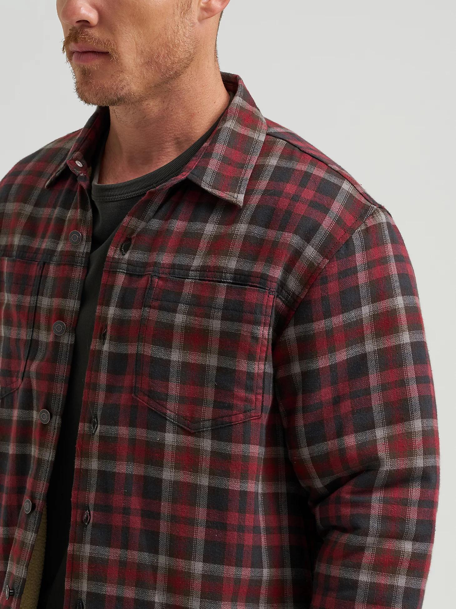 Men's Five Star Premium Plaid Sherpa Lined Shirt Jacket | Men's SHIRTS | Wrangler® Product Image