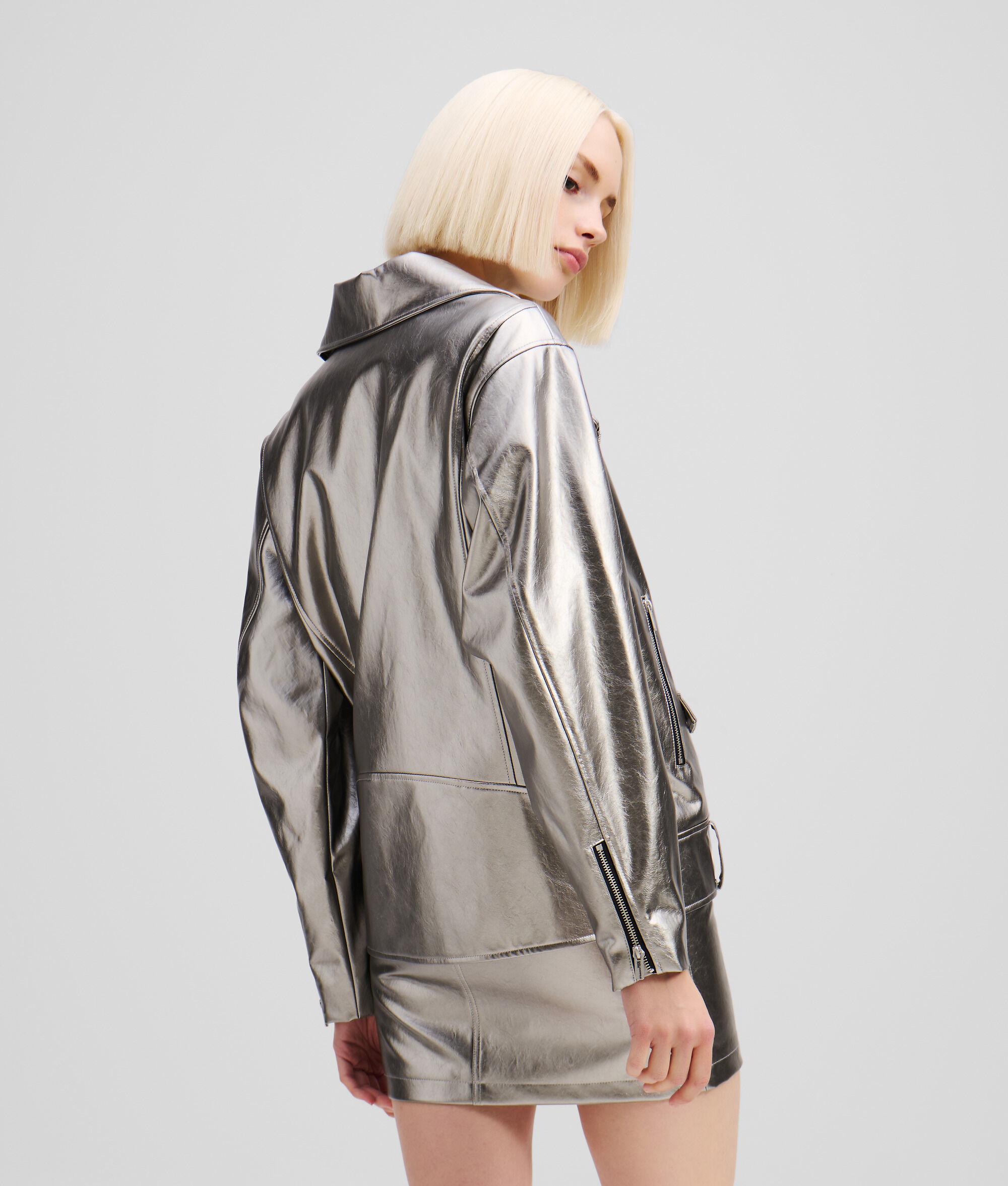 METALLIC BIKER JACKET Product Image