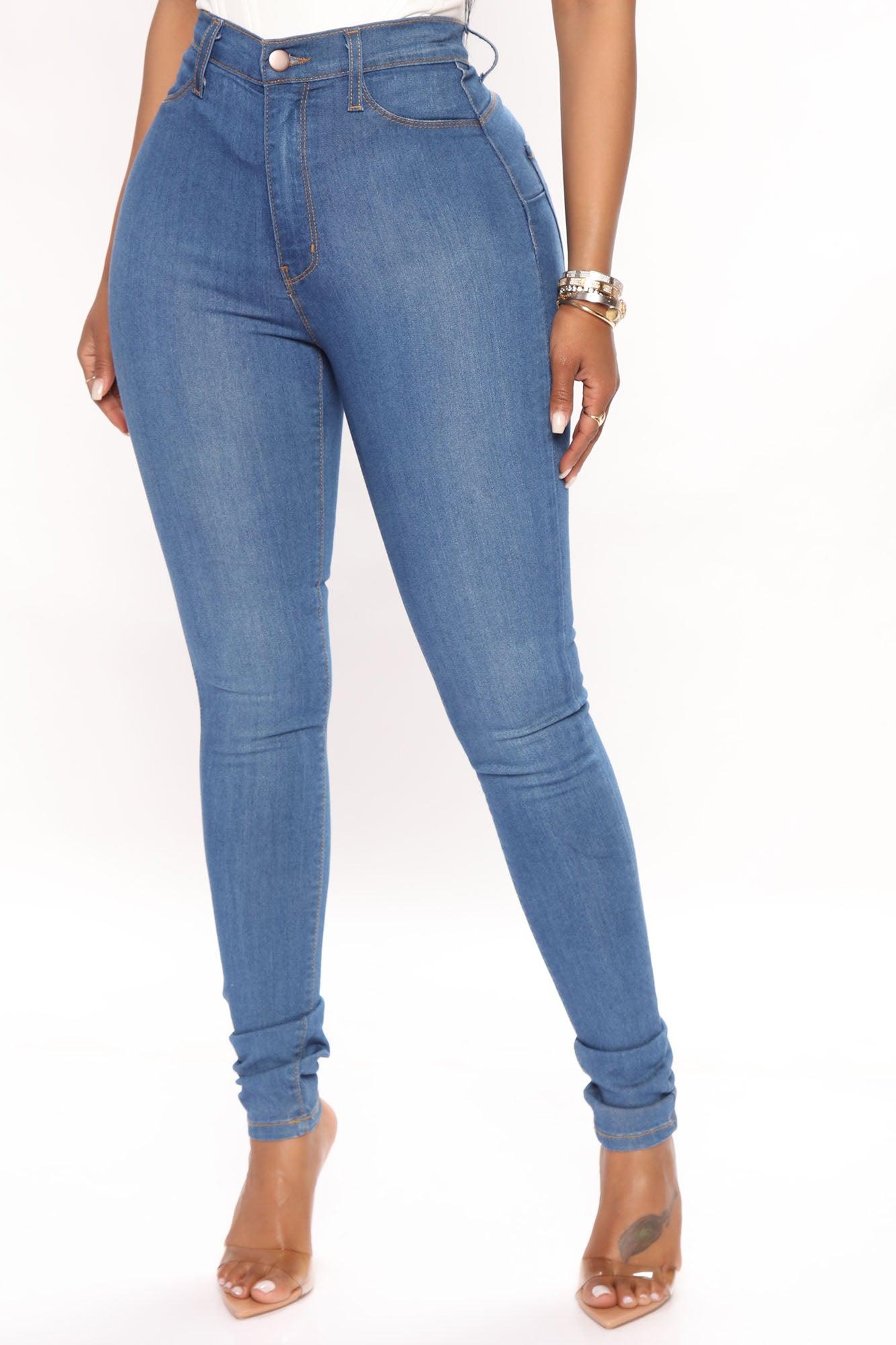 Classic Beauty Booty Lifter Skinny Jeans - Medium Blue Wash Product Image